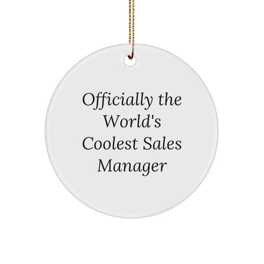 Funny Gifts from Men for Sales Manager, Officially The World's Coolest Sales Manager Christmas Unique Gifts - Image 1