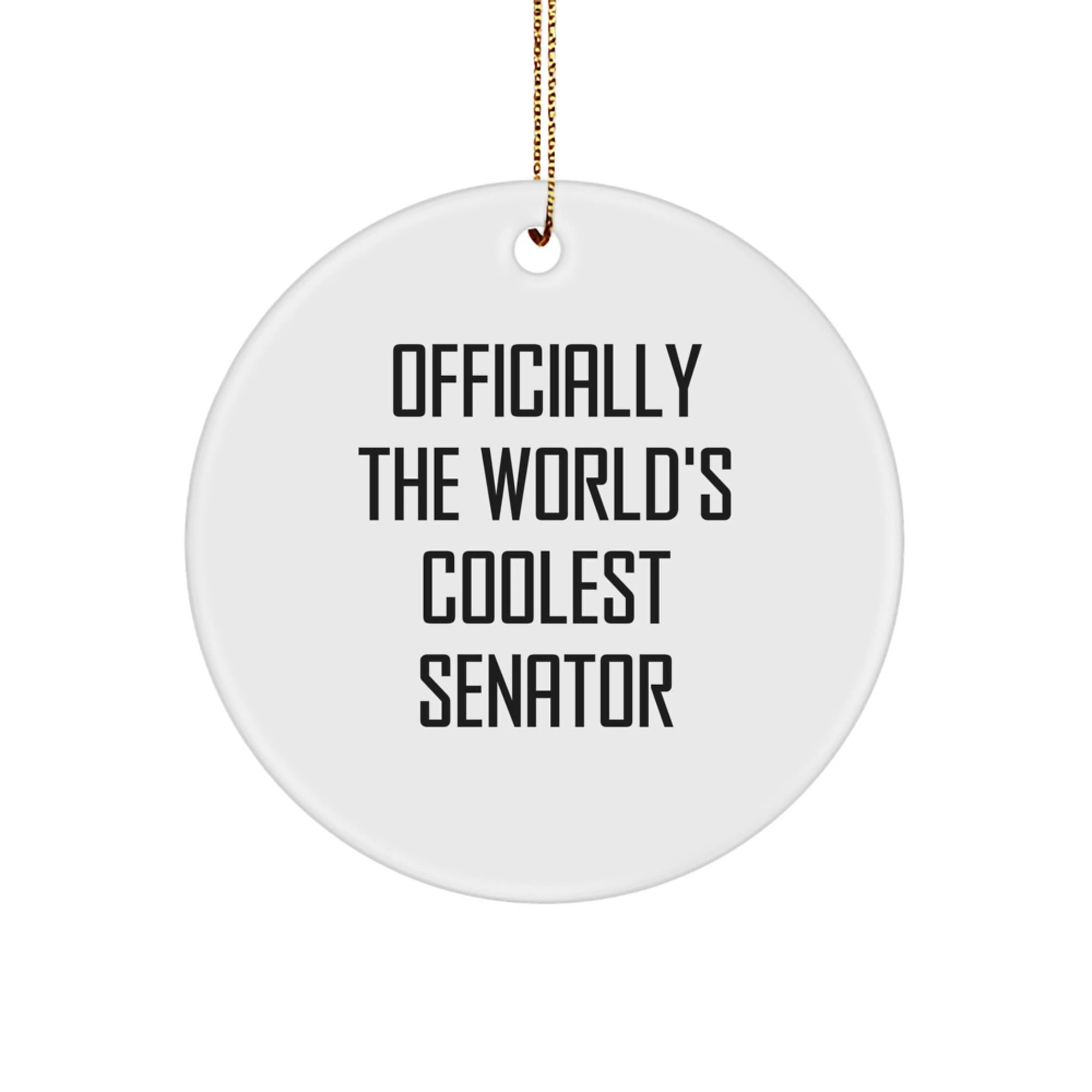 Funny Senator Circle Ornament Gifts from Friends for Men, Women Senator Unique Christmas Unique Gifts
