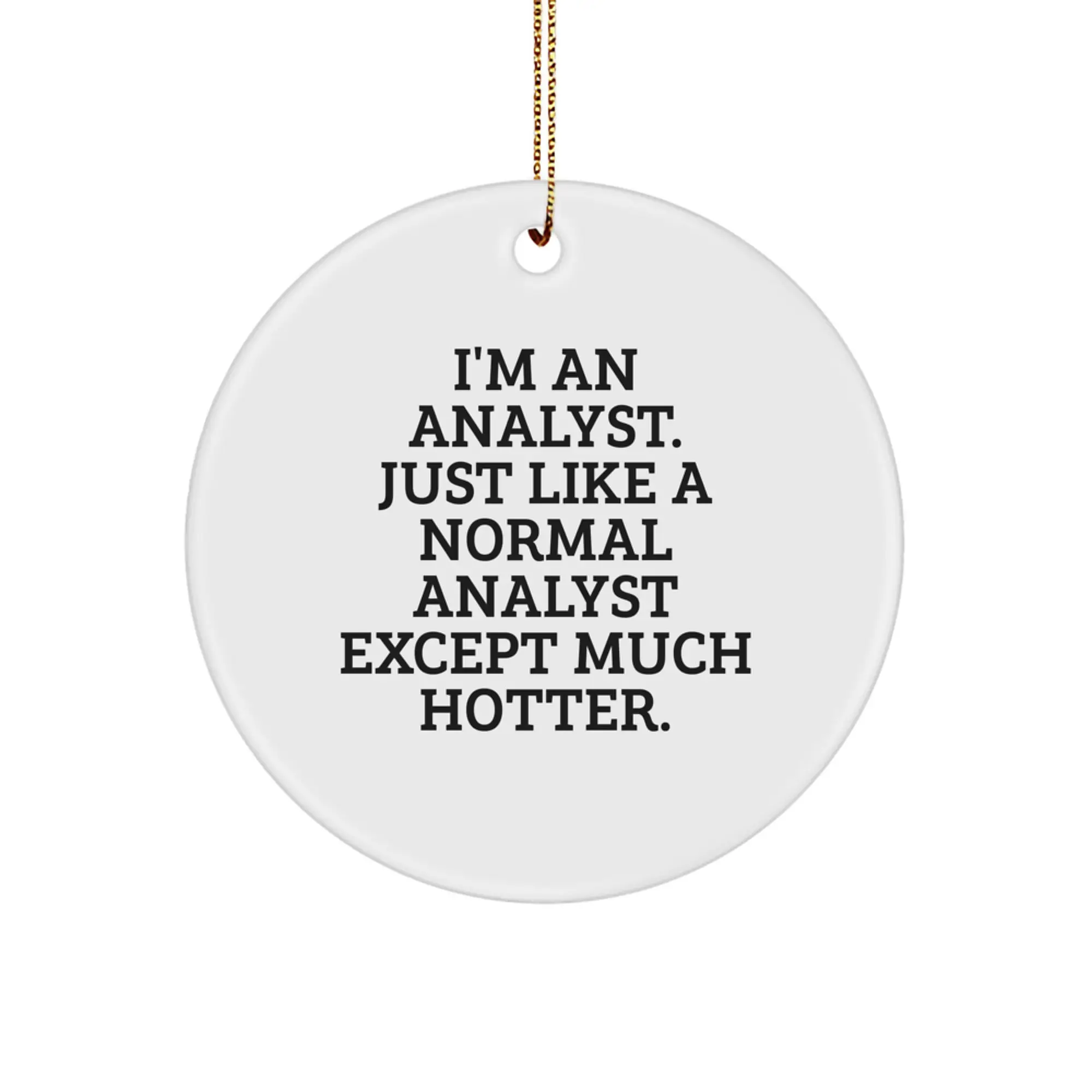 Funny Analyst Gifts, Circle Ornament for Men, Women, Coworkers, Friends, Family, Perfect Christmas Unique Gifts - Image 1