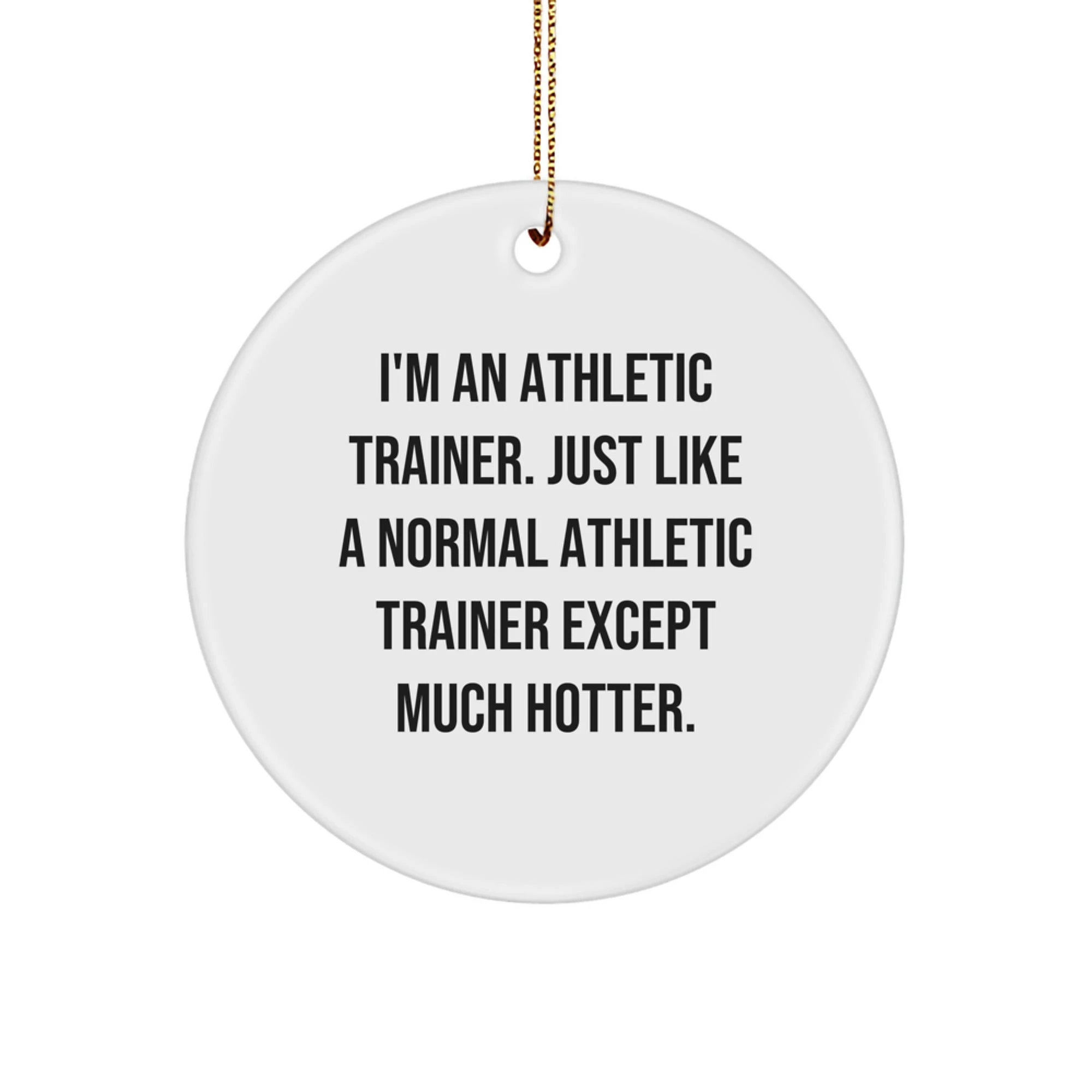Funny Athletic Trainer Gifts from Men for Women, Women Friends Circle Ornament, Unique Christmas Unique Gifts for Athletic Trainers - Image 1