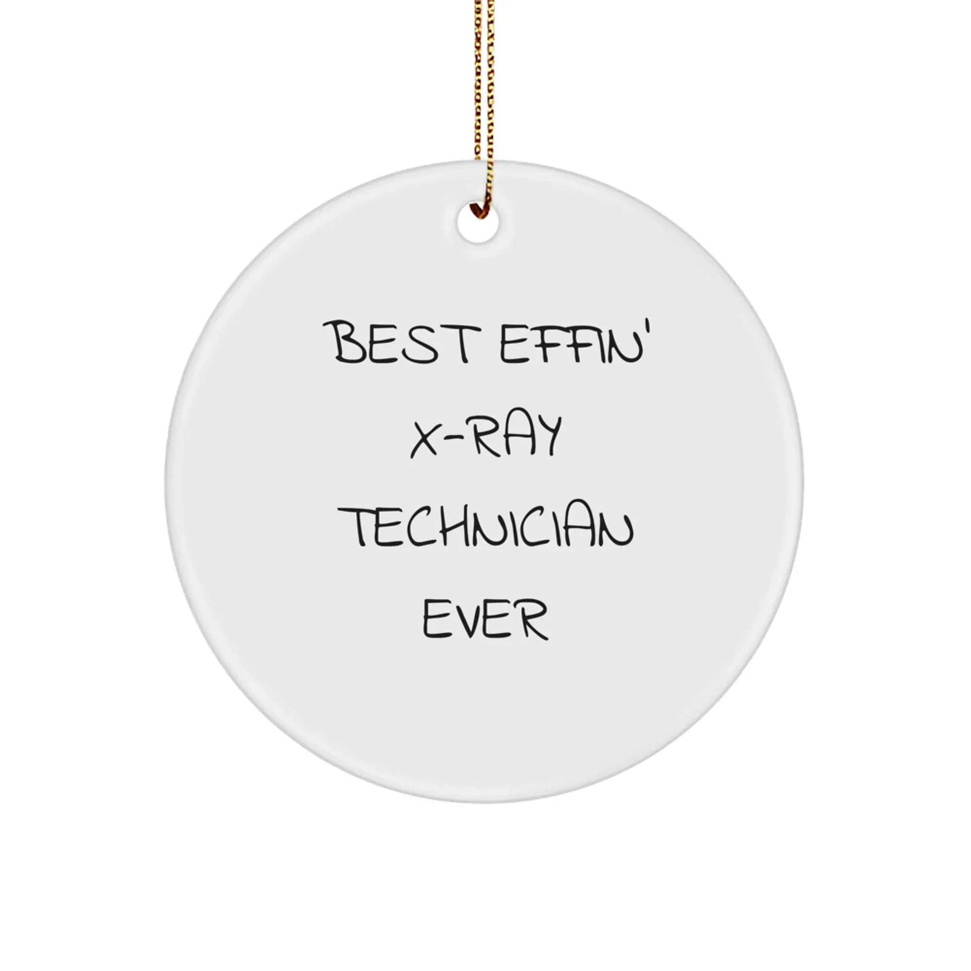 Funny X-Ray Technician Gifts for Christmas Unique Circle Ornament from Friends to Family