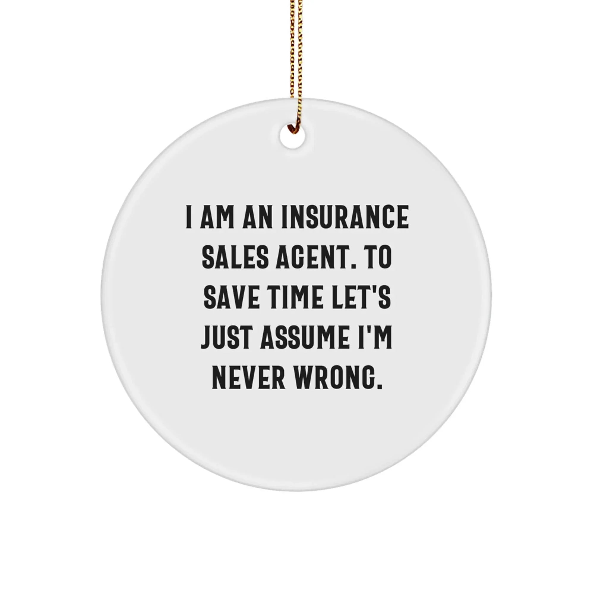 Funny Insurance Sales Agent Gifts from Friends, Gifts for Insurance Sales Agent Men, Christmas Unique Ornaments for Home Office Desk