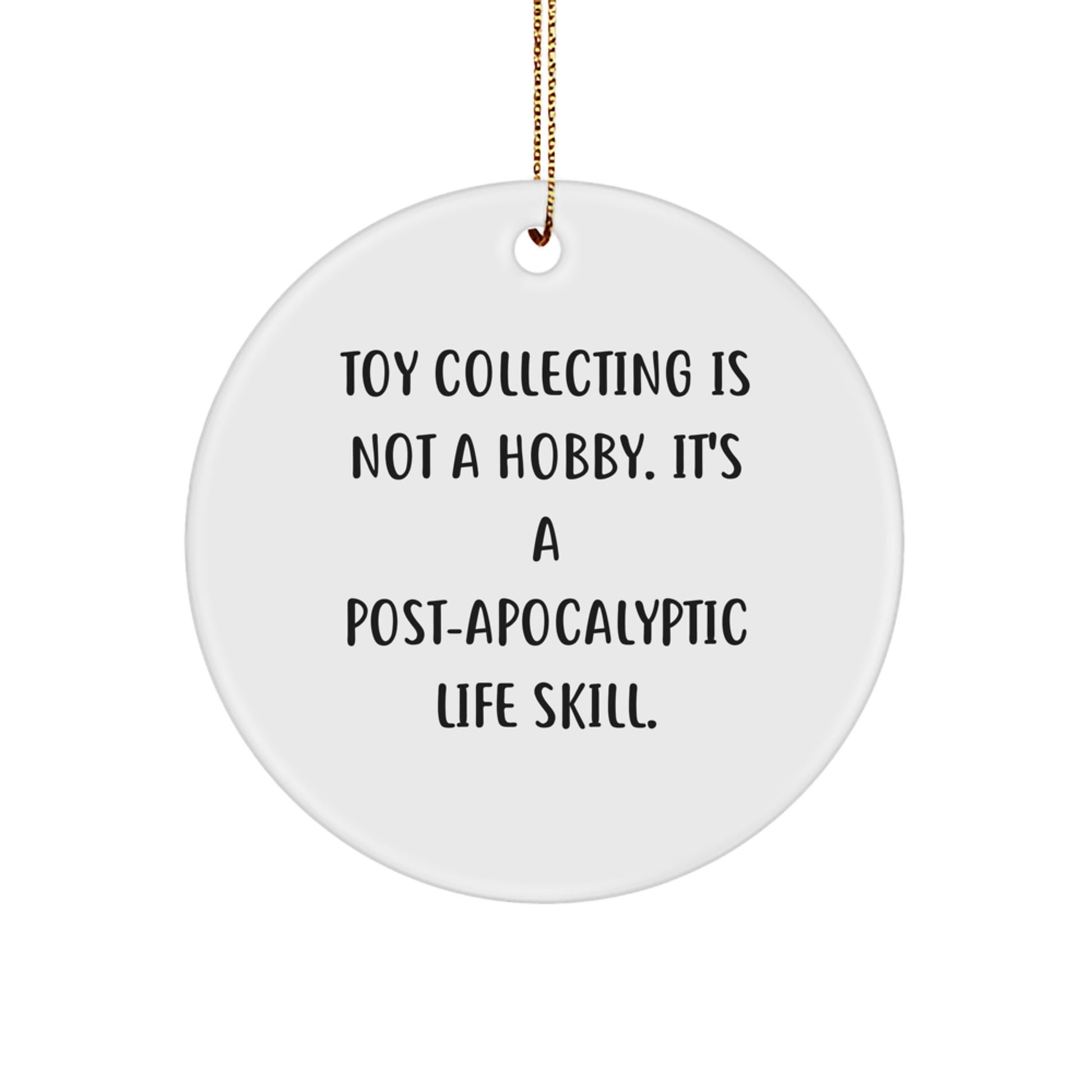 Funny Toy Collecting Gifts for Men, Circle Ornament with Inspirational Quote, Gifts from Friends to Encourage the Hobby, Perfect Christmas Unique Gifts - Image 1