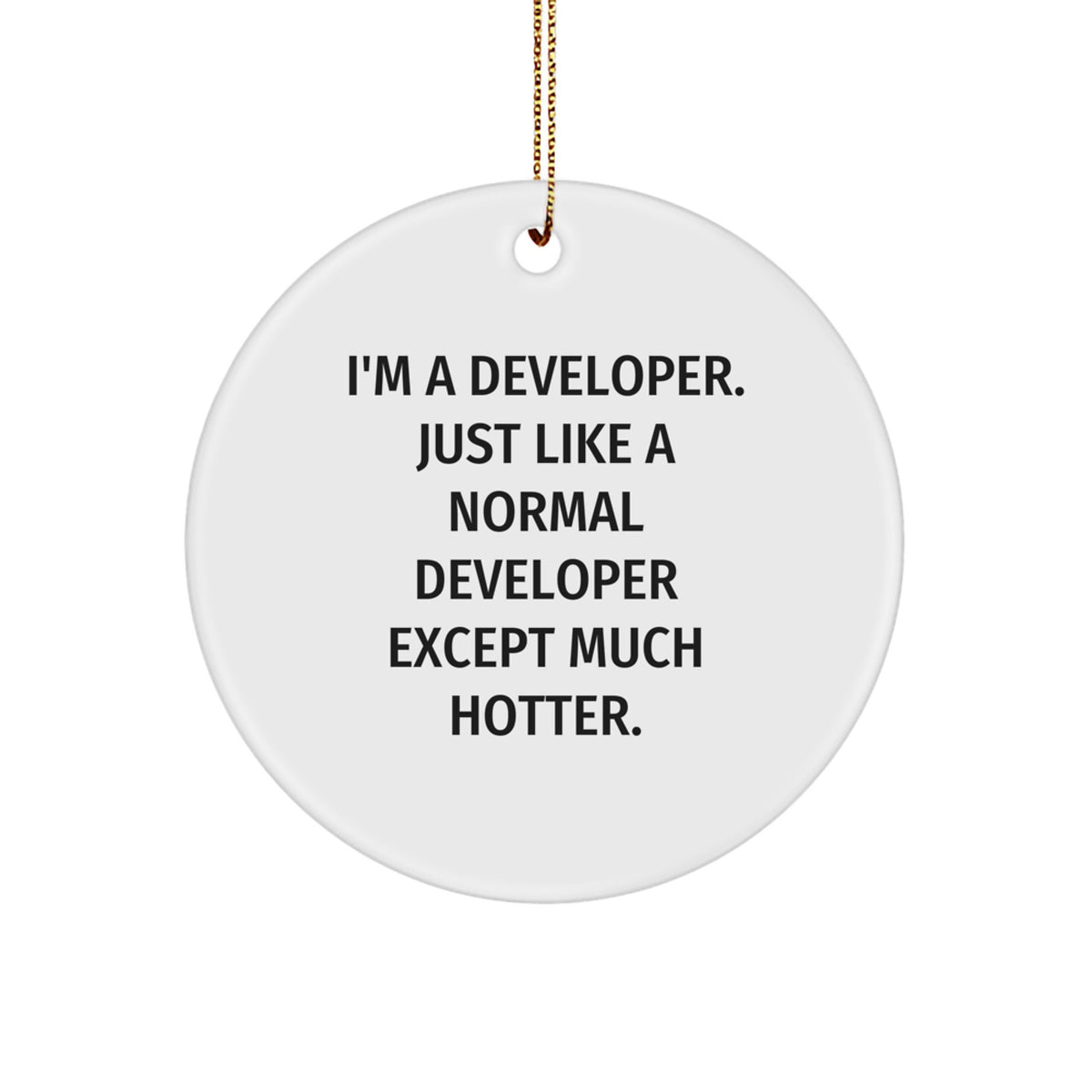Christmas Gift for Her Developer Christmas Ornament - Playful Present - Image 1