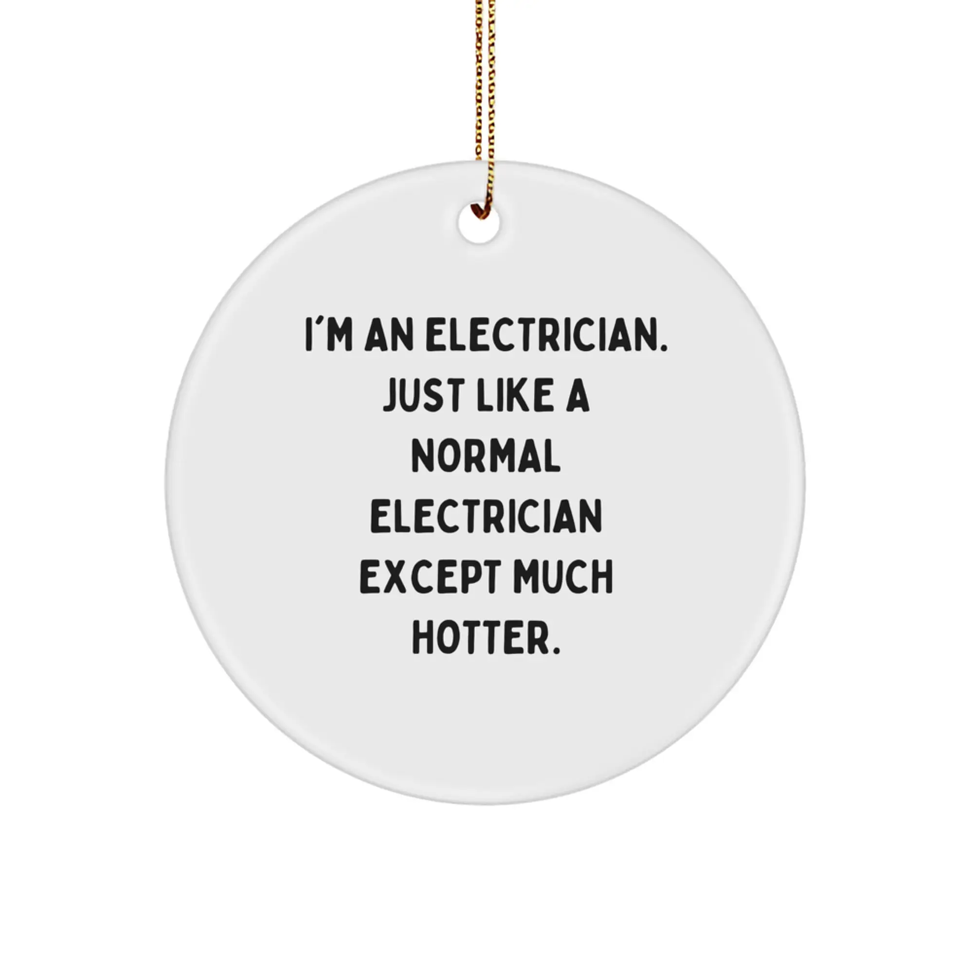 Electrician Keepsake Bright Vivid Christmas Ornament for Him Gift - Image 1