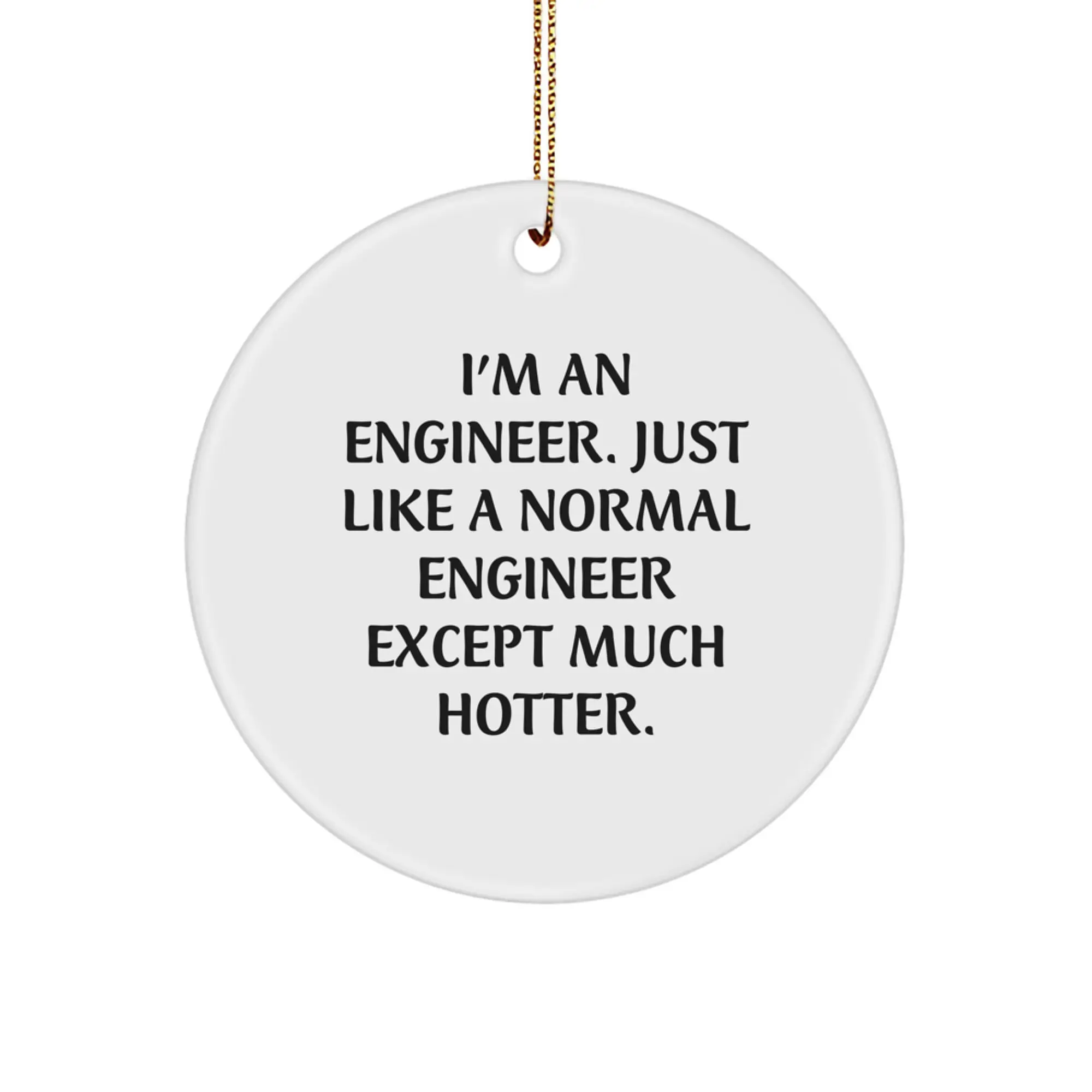 Funny Engineer Gifts for Men - I'm An Engineer Ornament, Circle Shape, White Color, Christmas Unique Gifts from Friends - Image 1