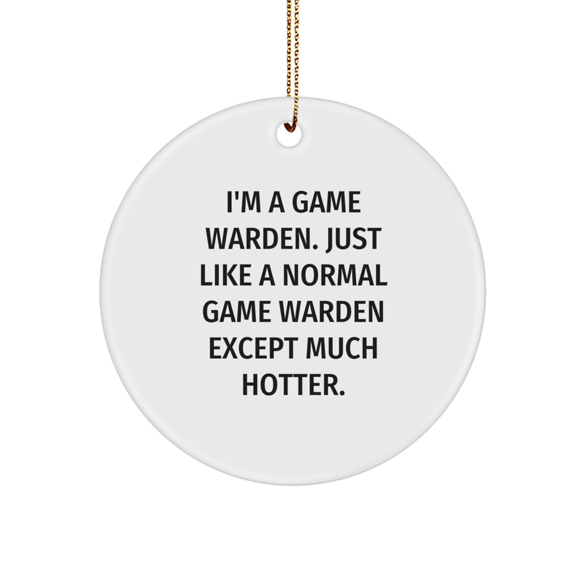 Christmas Ornament Gift for Kids Hilarious Game Warden Quote - Much - Image 1