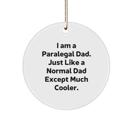 Funny Paralegal Gifts for Friends from Dad - Paralegal Circle Ornament, Humorous Christmas Unique Gifts - Image 1