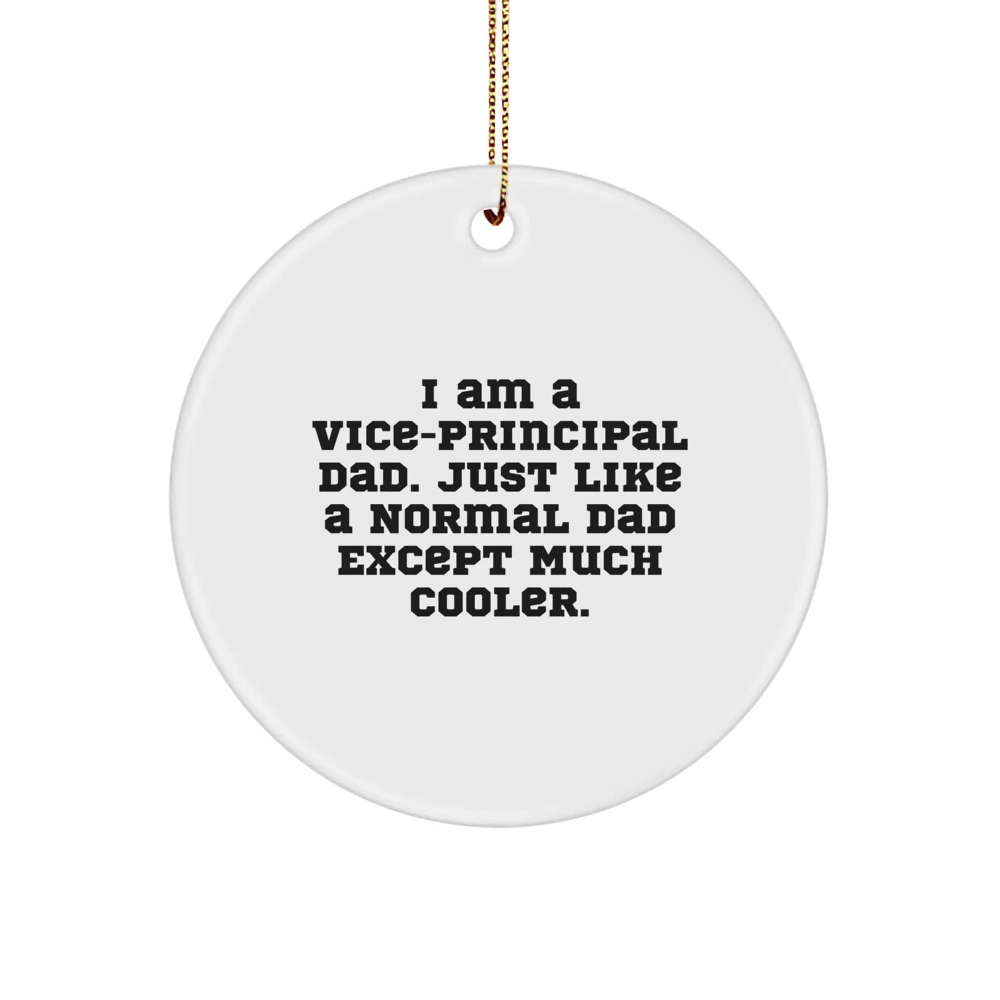 Funny Vice-Principal Gifts for Dad, Circle Ornament for Vice-Principal Enthusiasts, Christmas Unique Gifts from Men to Vice-Principal