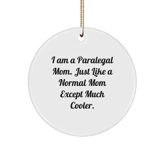Funny Paralegal Gifts for Mom - Unique Paralegal Circle Ornament, Christmas Unique Gifts from Friends, Family, Women, Men, Coworkers - Image 1