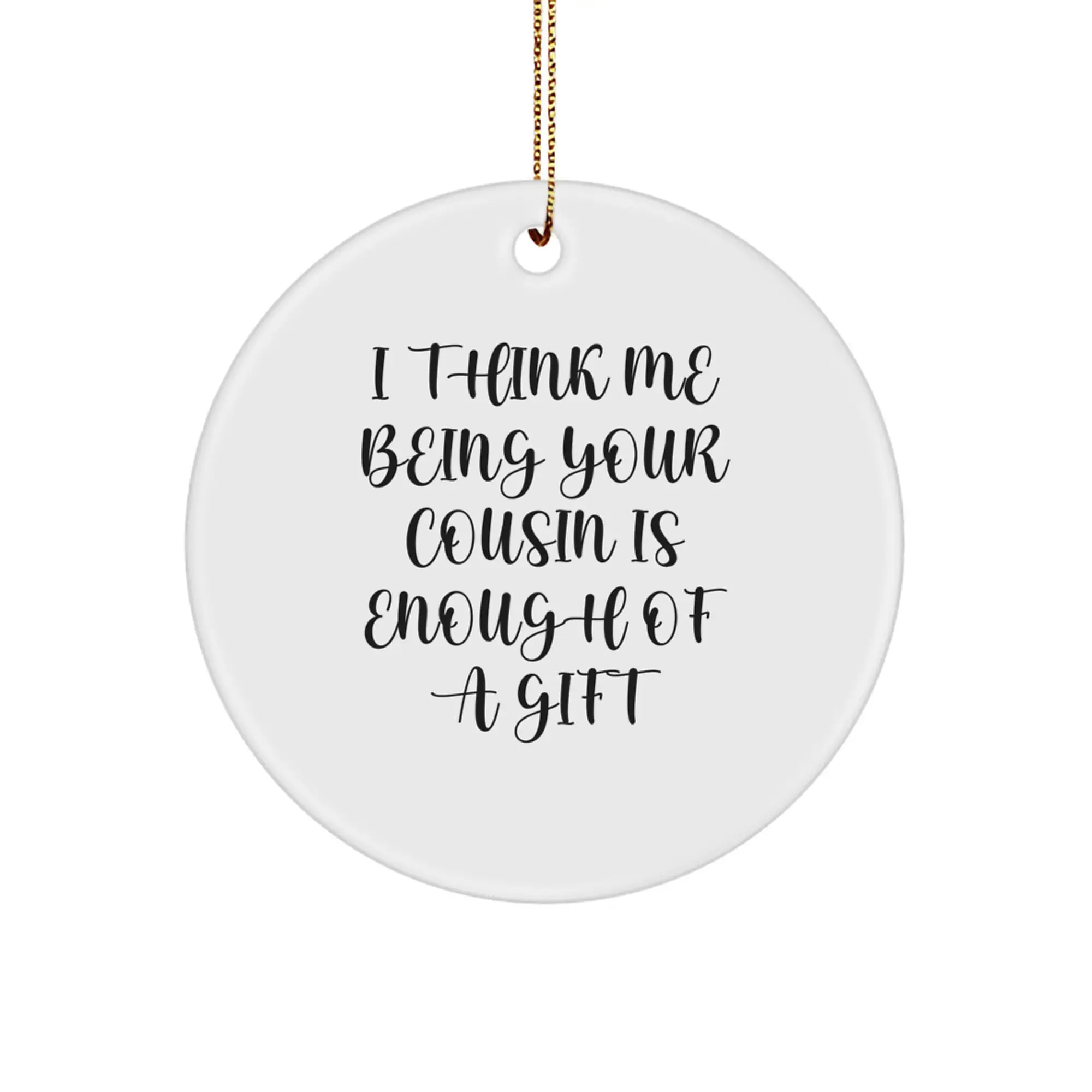 Cousin Keepsake Christmas Ornament for Him Gift Heartfelt Message - Image 1