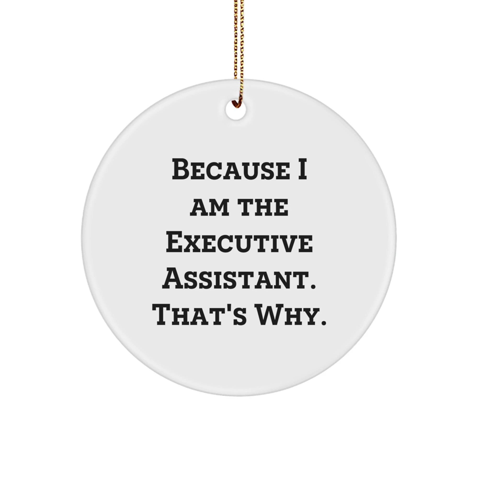 Funny Executive Assistant Circle Ornaments Gifts from Men to Women Coworkers Family for Christmas Unique Office Decor