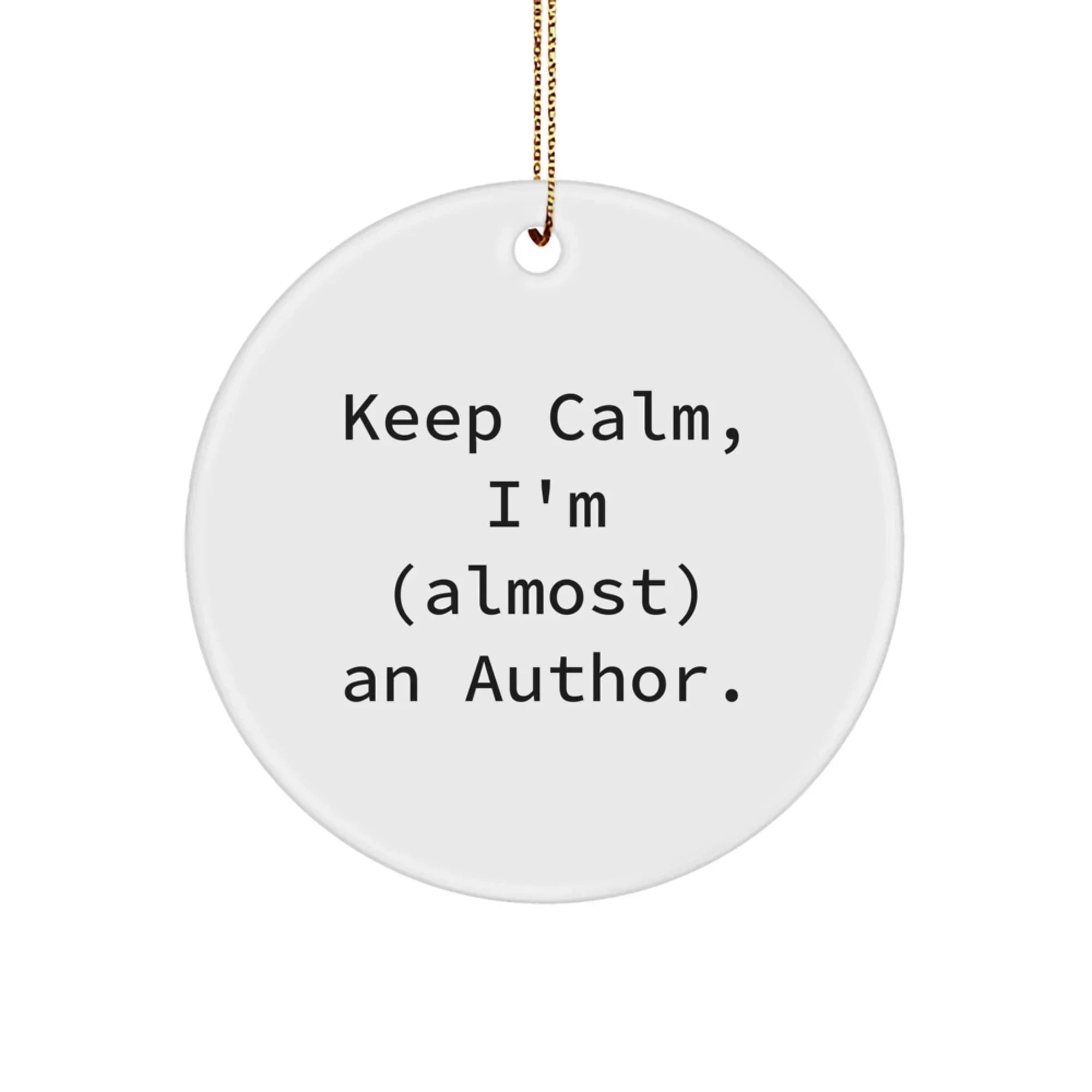 Funny Author Circle Ornament Gifts from Friends for Author Men at Christmas