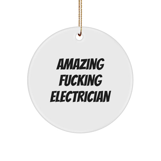 Funny Electrician Gift for Men, Amazing 'F--king' Electrician Christmas Unique Gifts from Family to Electrician Friends - Image 1