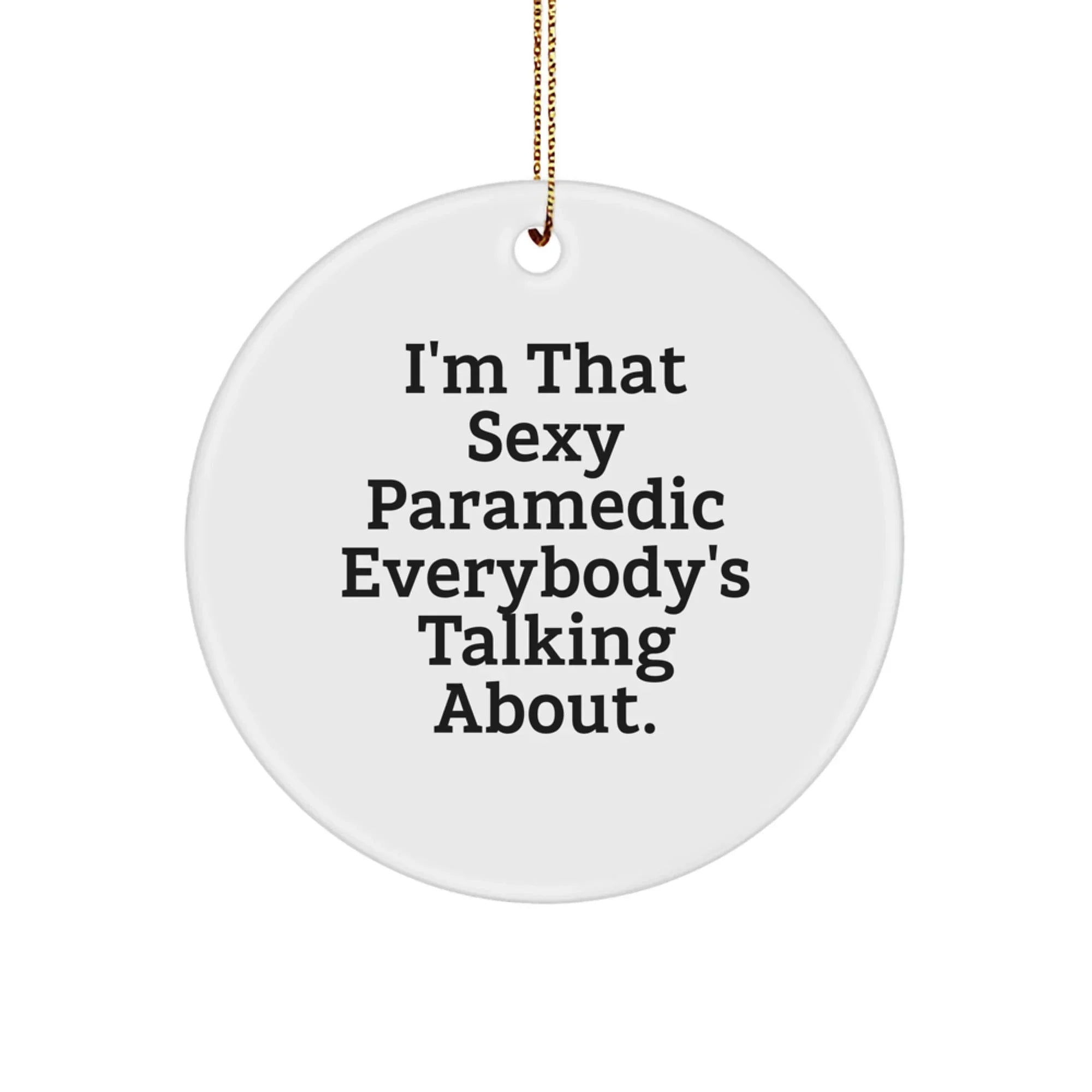 Funny Rescue Worker Gifts for Men Christmas Circle Ornament from Friends and Family