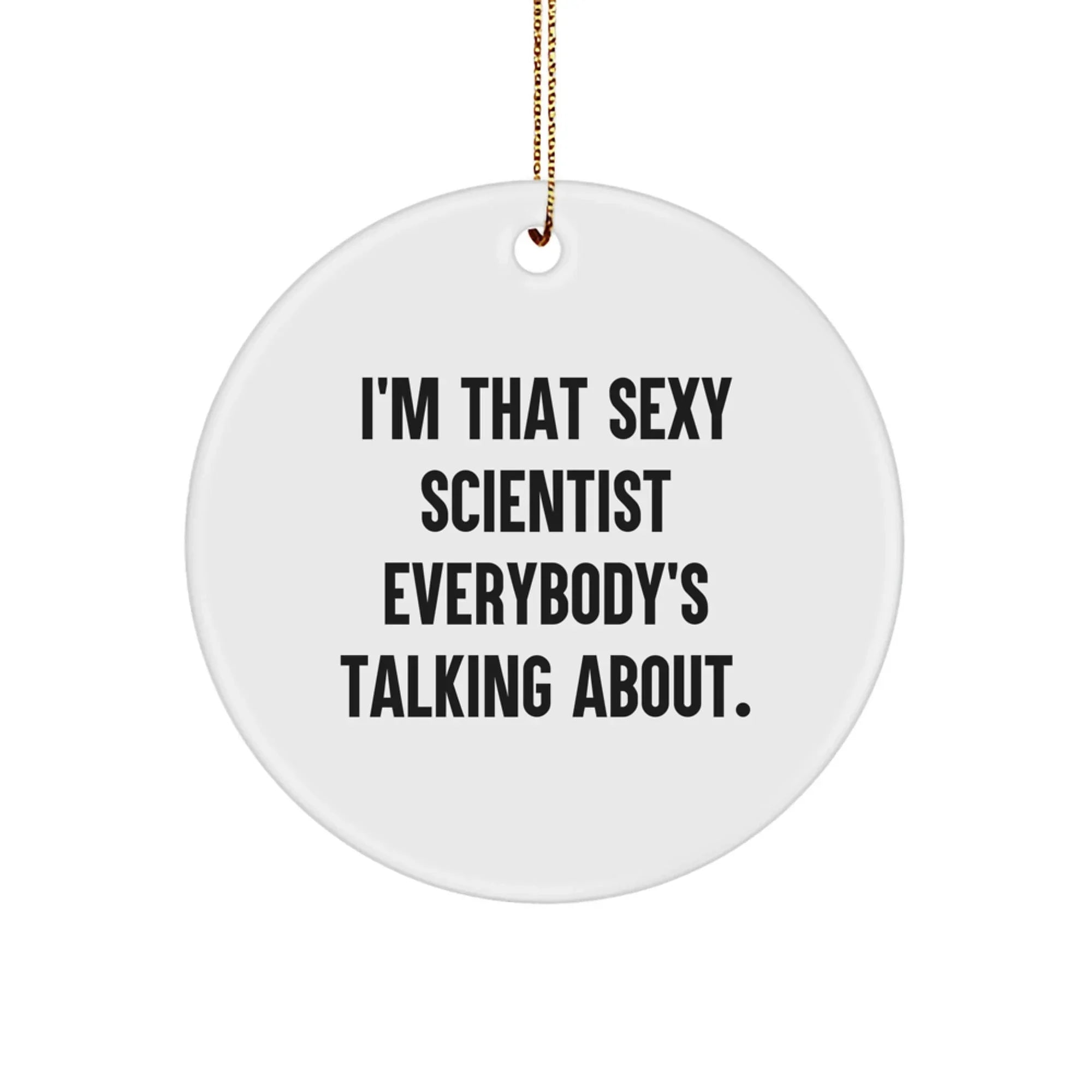 I'm That Sexy Scientist Gifts from Men for Scientist Friends - Circle Ornament for Christmas Unique Scientist Decor