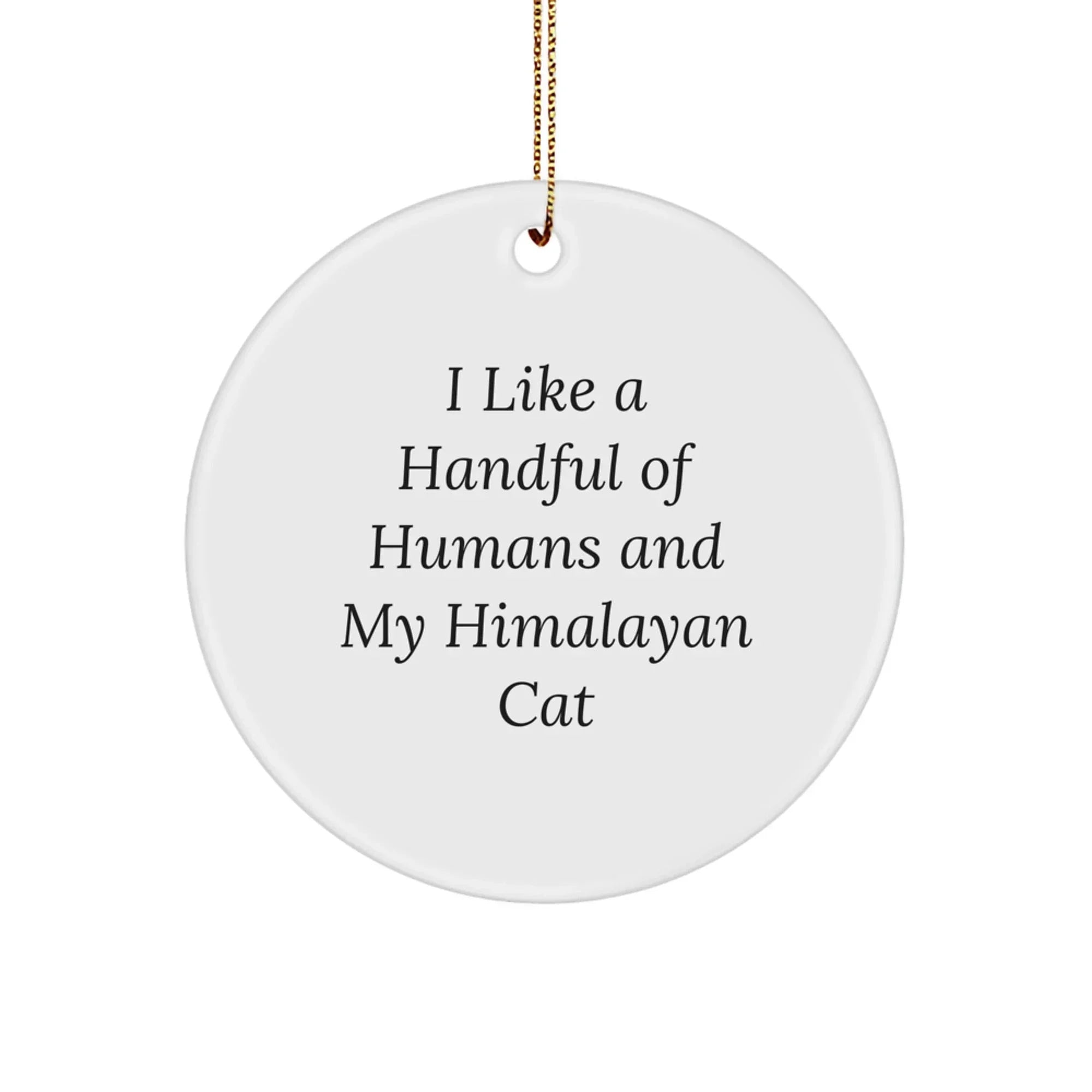 Funny Himalayan Cat Circle Ornament Gifts from Men to Friends for Christmas