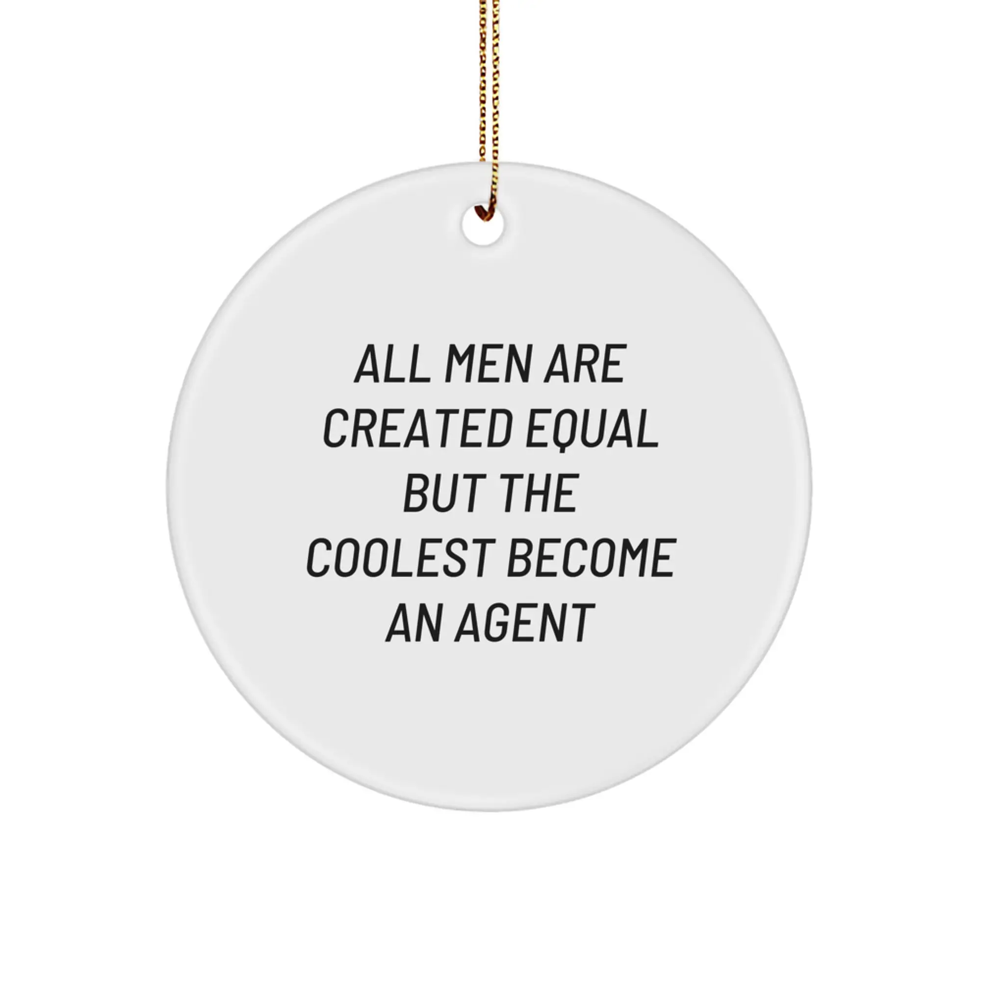 Agent Keepsake Christmas Ornament for Him Gift - Holiday Tree Decor - Image 1