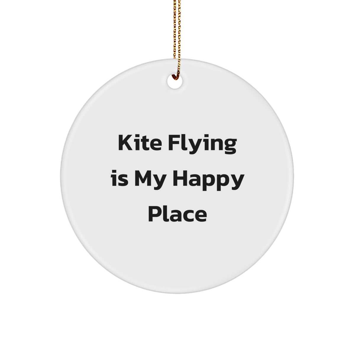 Joyful Christmas Ornament Gift for Friends Kite Flying Is My Happy Place - Image 1