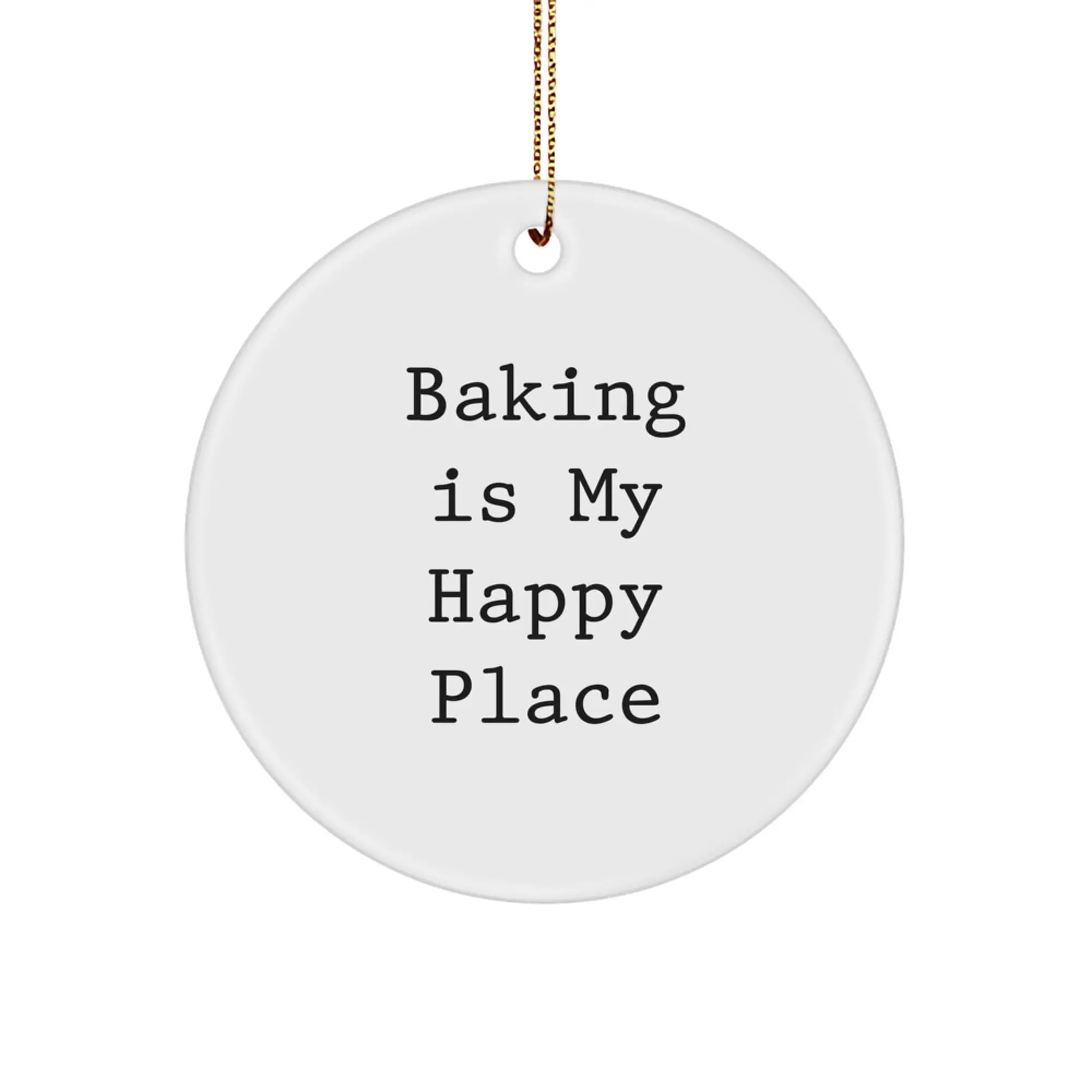 Whimsical Baking Quotes Circle Ornament Gifts from Friends for Baking Enthusiasts on Christmas - Image 1