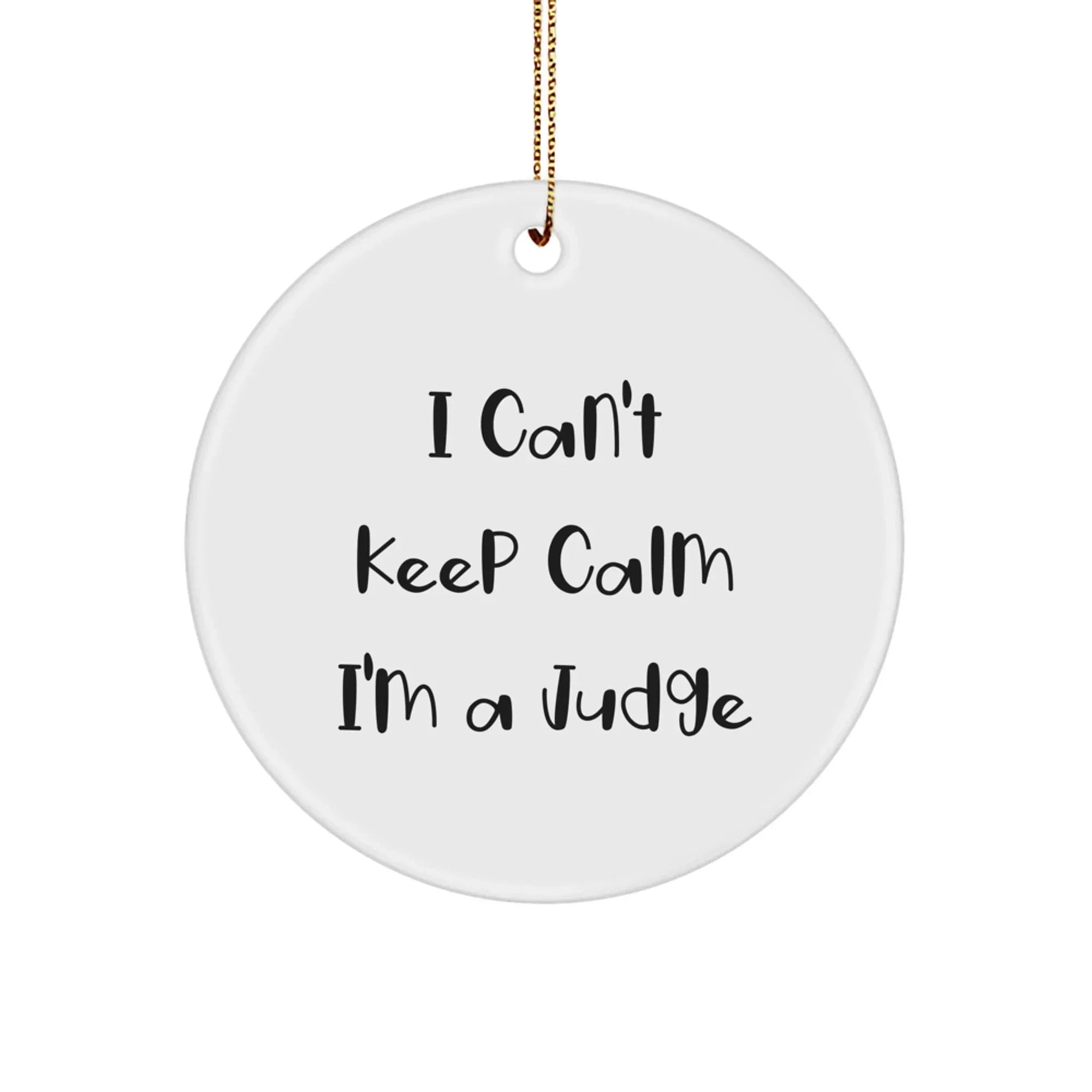 Funny Judge Gifts from Family, Unique Circle Ornament for Judge, Christmas
