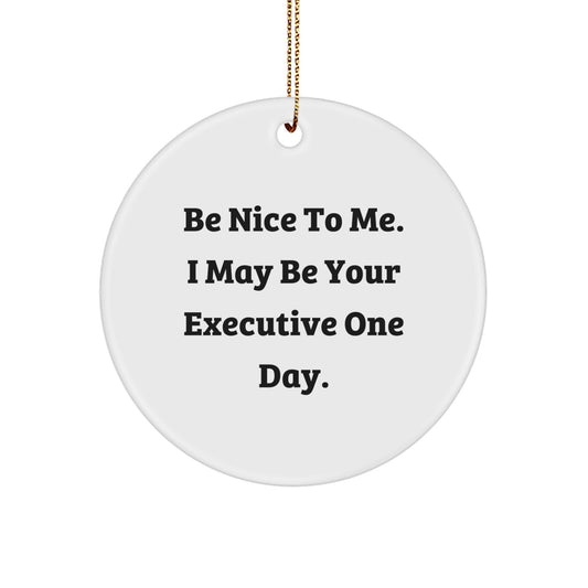 Funny Executive Gifts from Friends, Men, or Family Members - Be Nice To Me I May Be Your Executive One Day Christmas Unique Decor - Image 1