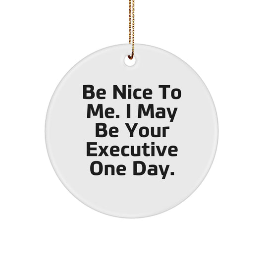 Funny Executive Gifts from Friends for Executive Men with Quote Be Nice To Me I May Be Your Executive One Day Christmas Unique Gifts - Image 1
