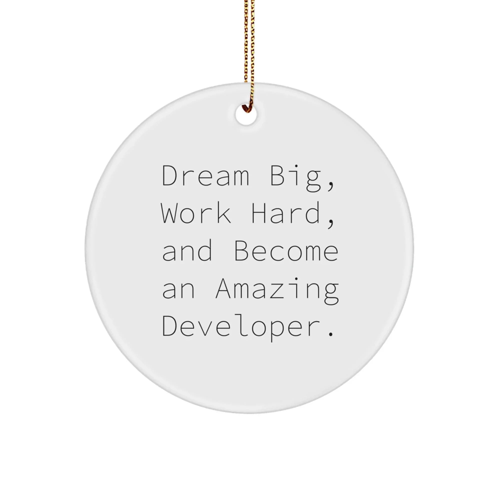 Developer Circle Ornament Funny Quote Gifts from Men to Friends or Coworkers for Christmas Unique