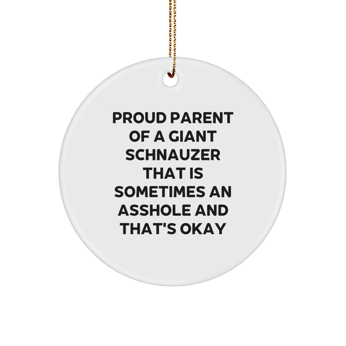 Christmas Ornament Gift for Family Proud Parent Of A Giant Schnauzer - Image 1