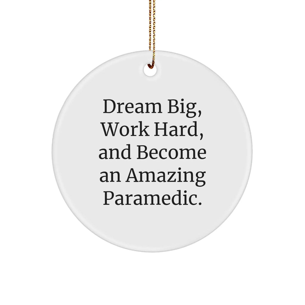 Funny Paramedic Christmas Unique Ornaments - Dream Big, Work Hard, And Become An Amazing Paramedic.