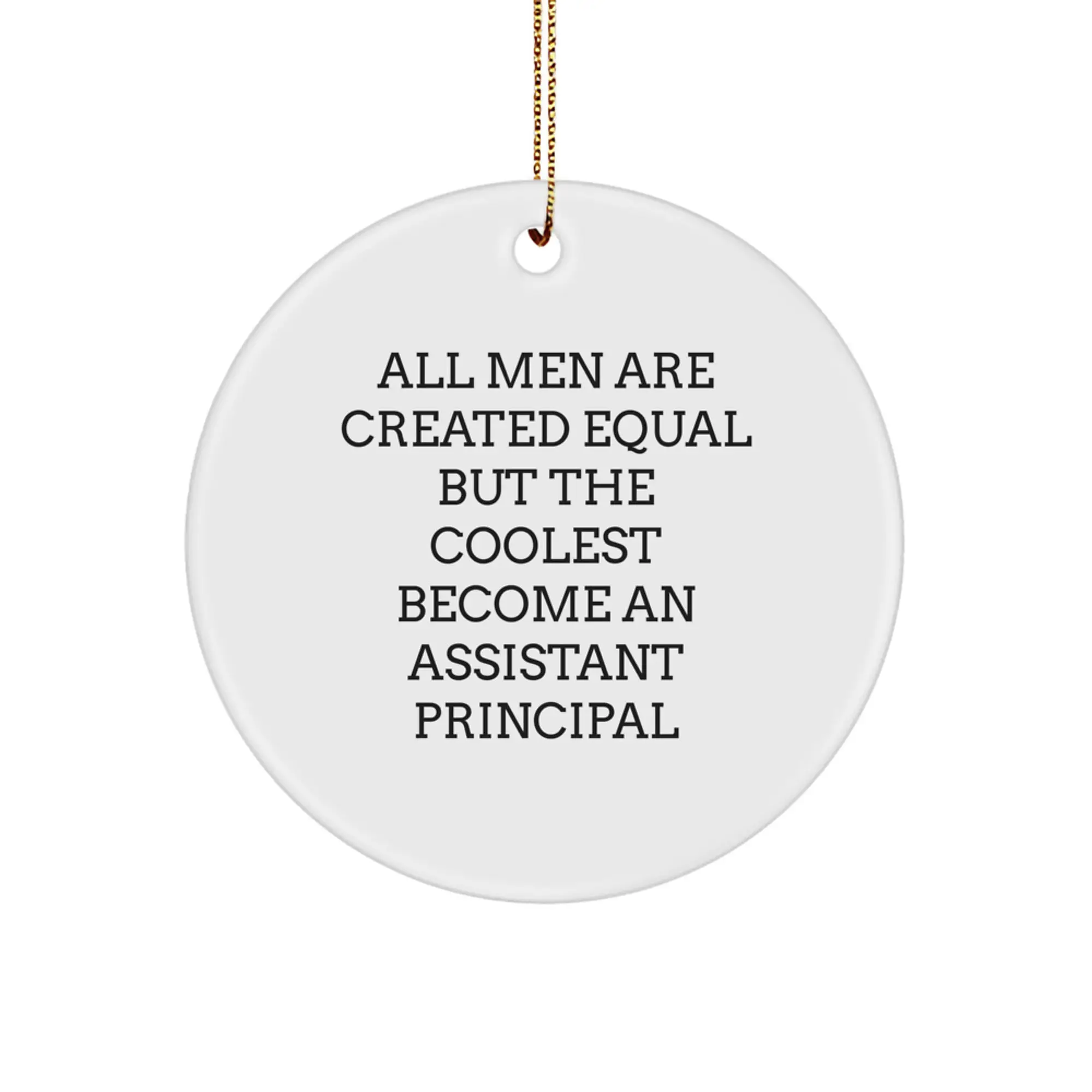 Christmas Ornament Gift Assistant Principal - All Men Are Created Equal - Image 1