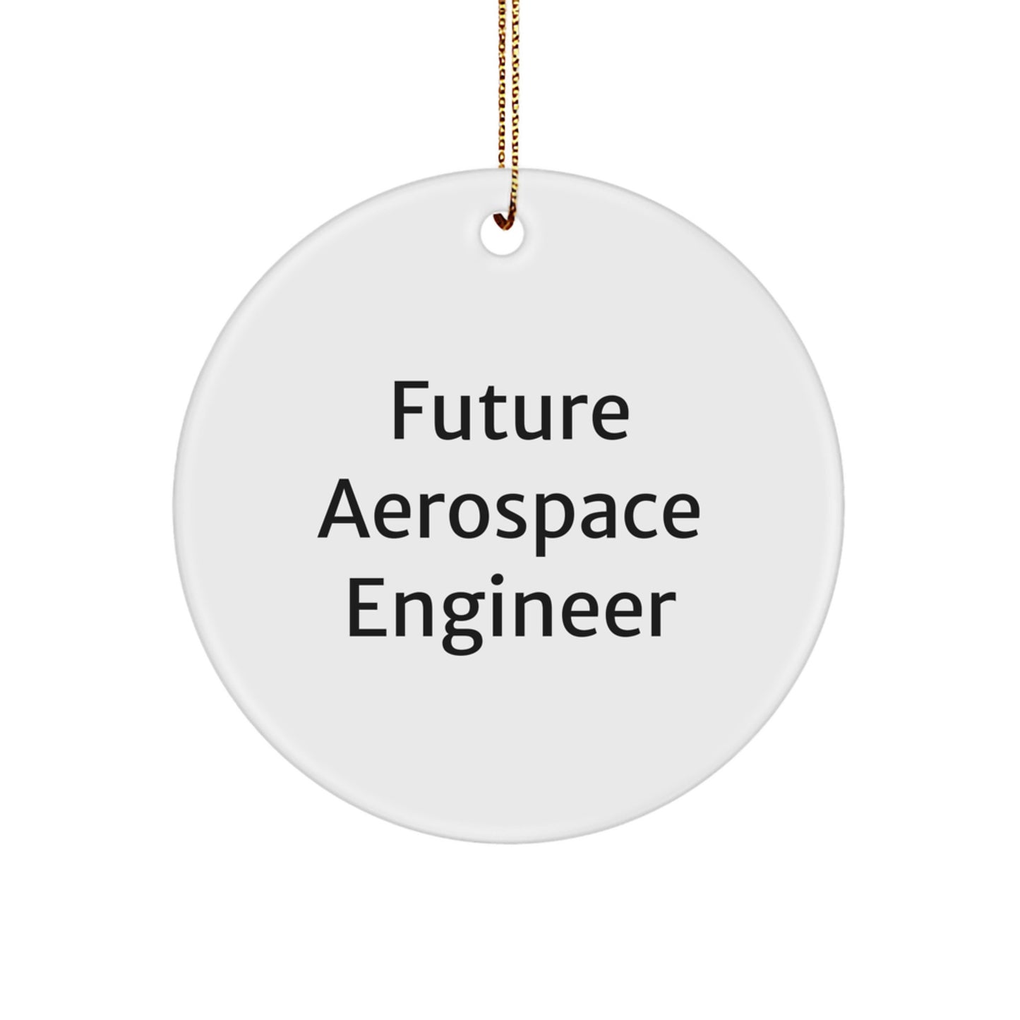 Aerospace Engineer Gifts - 'Future Aerospace Engineer' Circle Ornament for Christmas, Gifts from Family to Future Engineers, Perfect for Office or Home Decor - Image 1