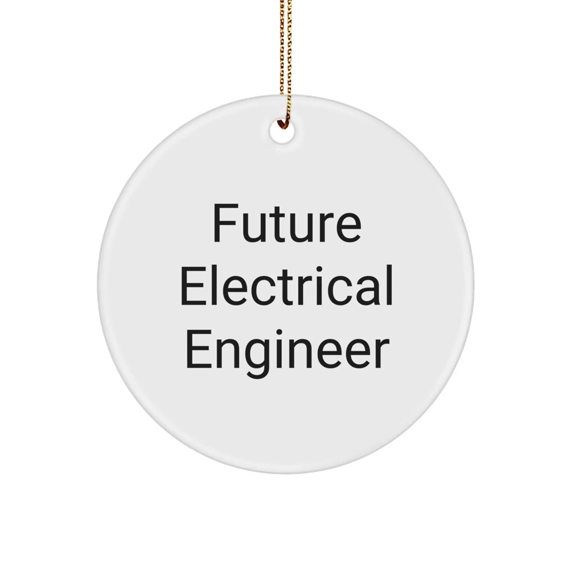 Funny Future Electrical Engineer Christmas Unique Gifts from Men to Electrical Engineer Friends Circle Ornament