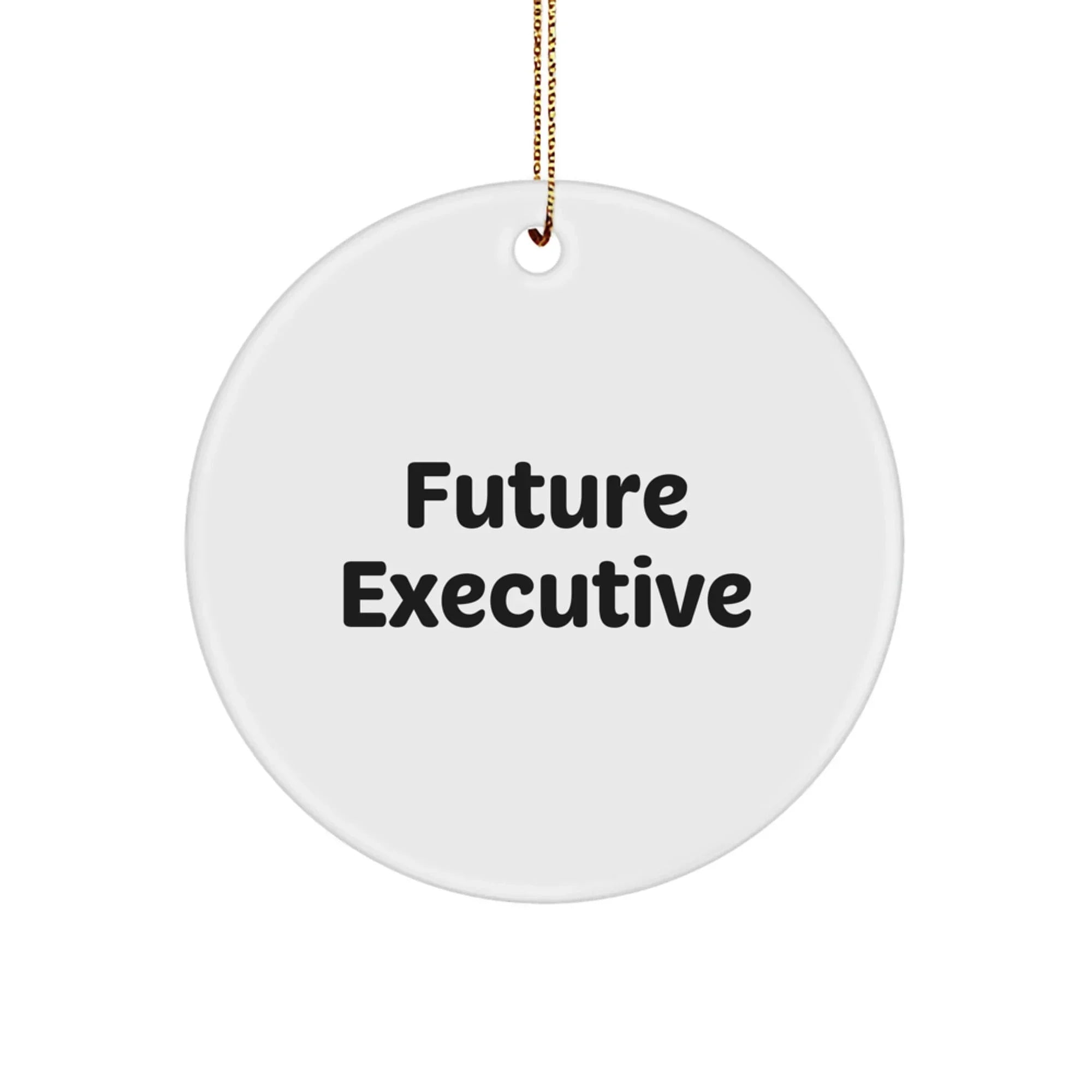 Funny Executive Gifts, Future Executive Christmas Circle Ornament, Gifts for Office Men Friends Coworkers