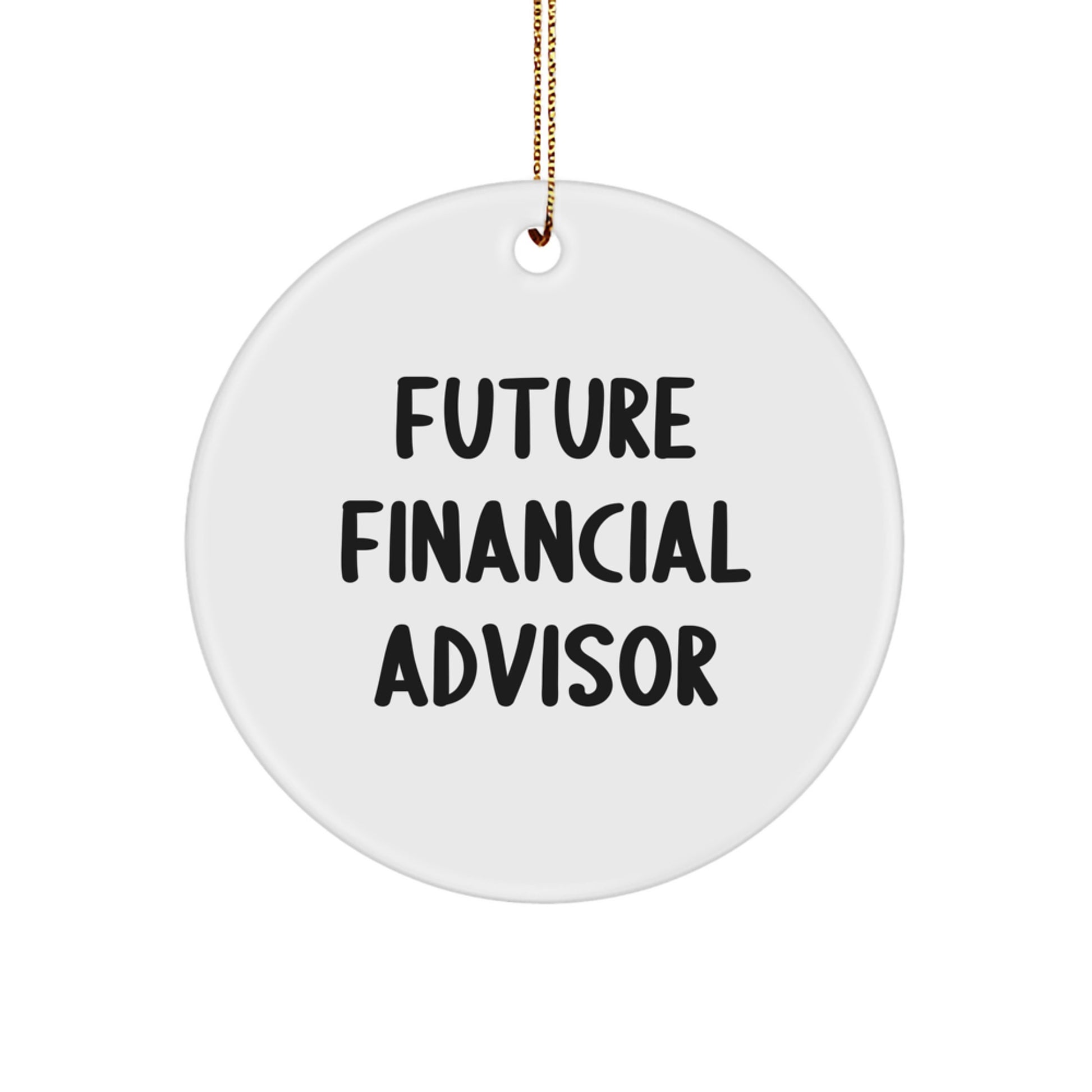 Funny Financial Advisor Gifts from Friends - Inspirational Circle Ornament for Christmas Unique Gifts for Financial Advisors - Image 1