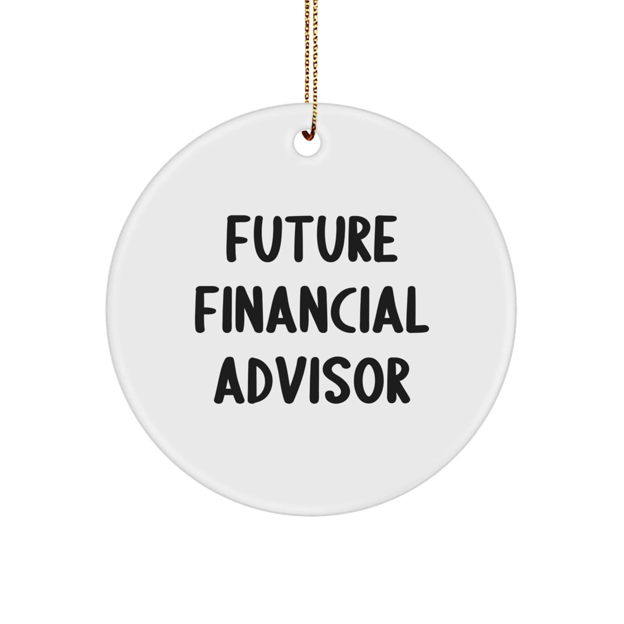 Funny Financial Advisor Gifts from Friends - Inspirational Circle Ornament for Christmas Unique Gifts for Financial Advisors