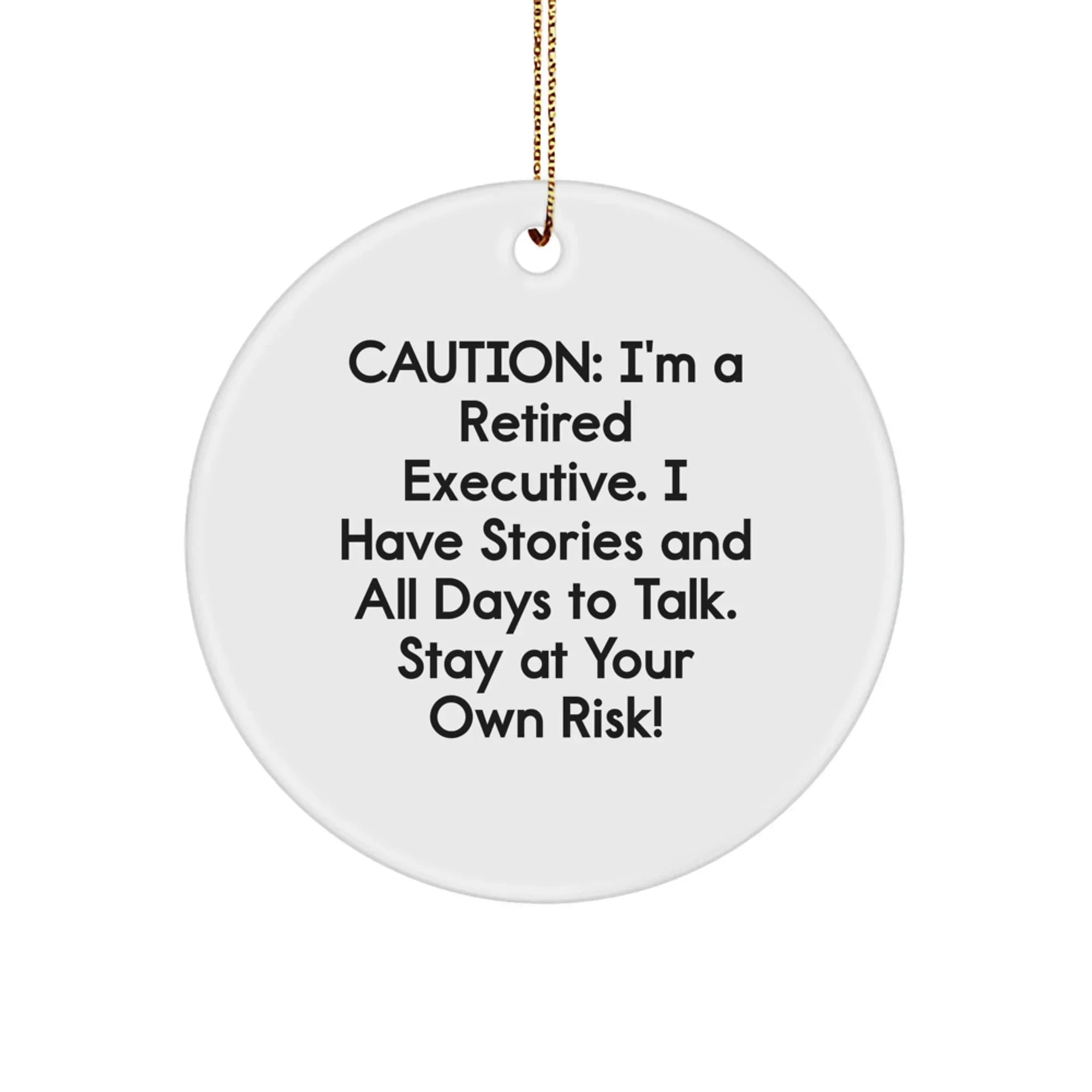 Fun Executive Christmas Circle Ornament Gifts from Men to Executive Friends, Coworkers, and Family