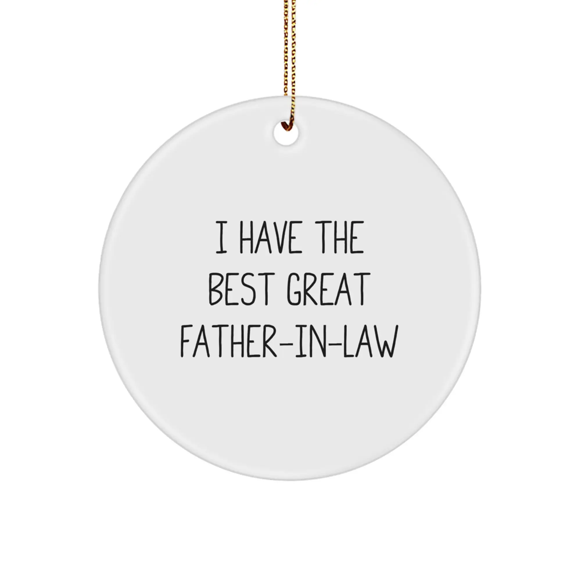 Funny Father-in-law Circle Ornament Gifts from Family for Men on Christmas Unique - Image 1