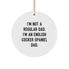 English Cocker Spaniel Dog Circle Ornament Funny Quote Gifts for Men Women Friends Family Christmas Unique