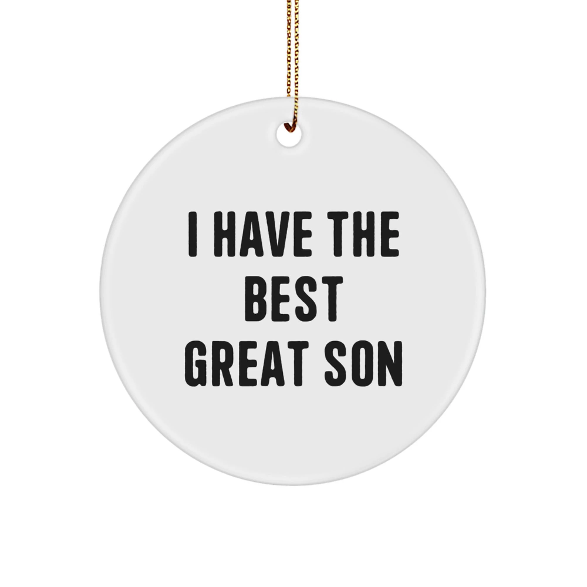 Funny Son Circle Ornament Gifts for Men, Gifts from Mom, Son Love, I Have The Best Great Son, Christmas Unique Gifts - Image 1