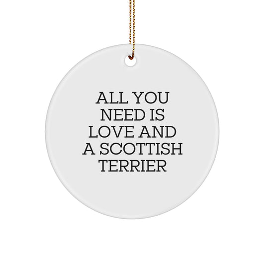 Scottish Terrier Dog Lover Circle Ornament Gifts from Men, Women, Friends, Coworkers, Family, Christmas Unique Gifts for Scottish Terrier Dog, Men, Women, Friends, Coworkers, Family - Image 1