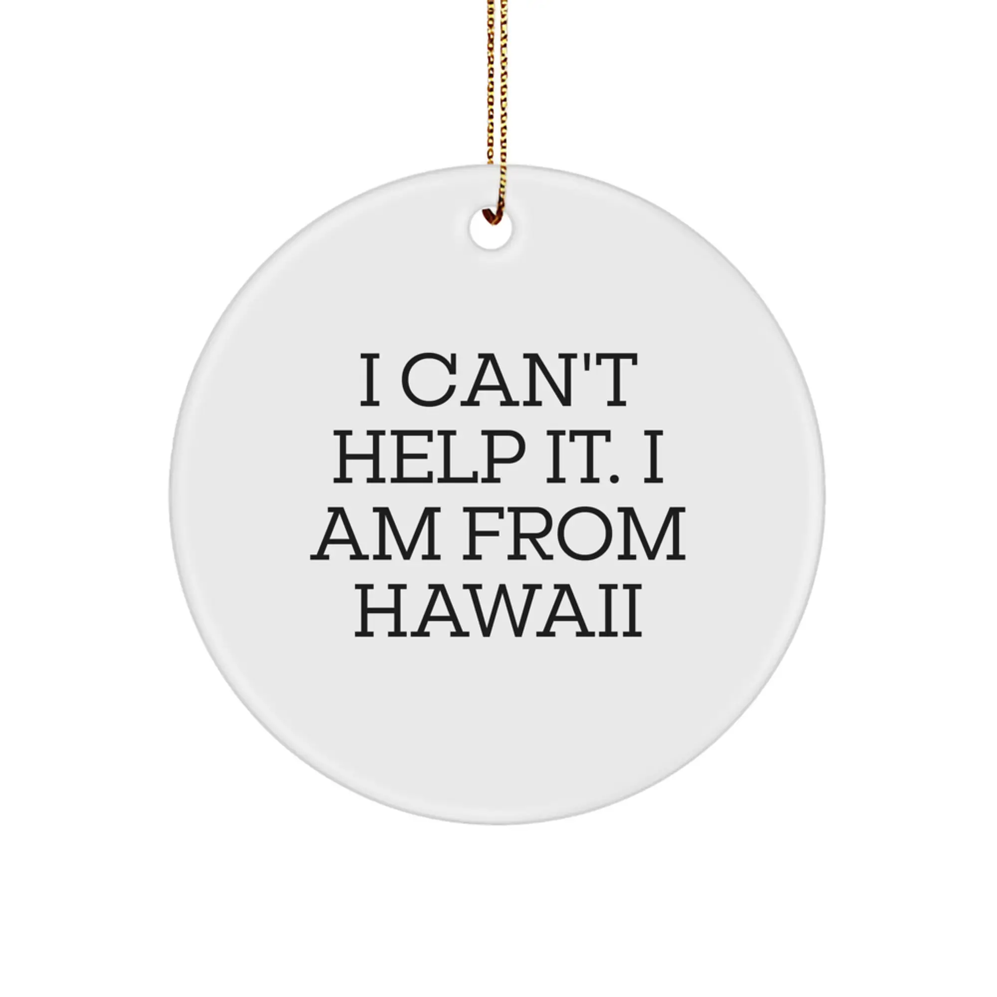Funny Hawaii Circle Ornament Gifts from Friends to Family for Christmas Unique Decorations - Image 1