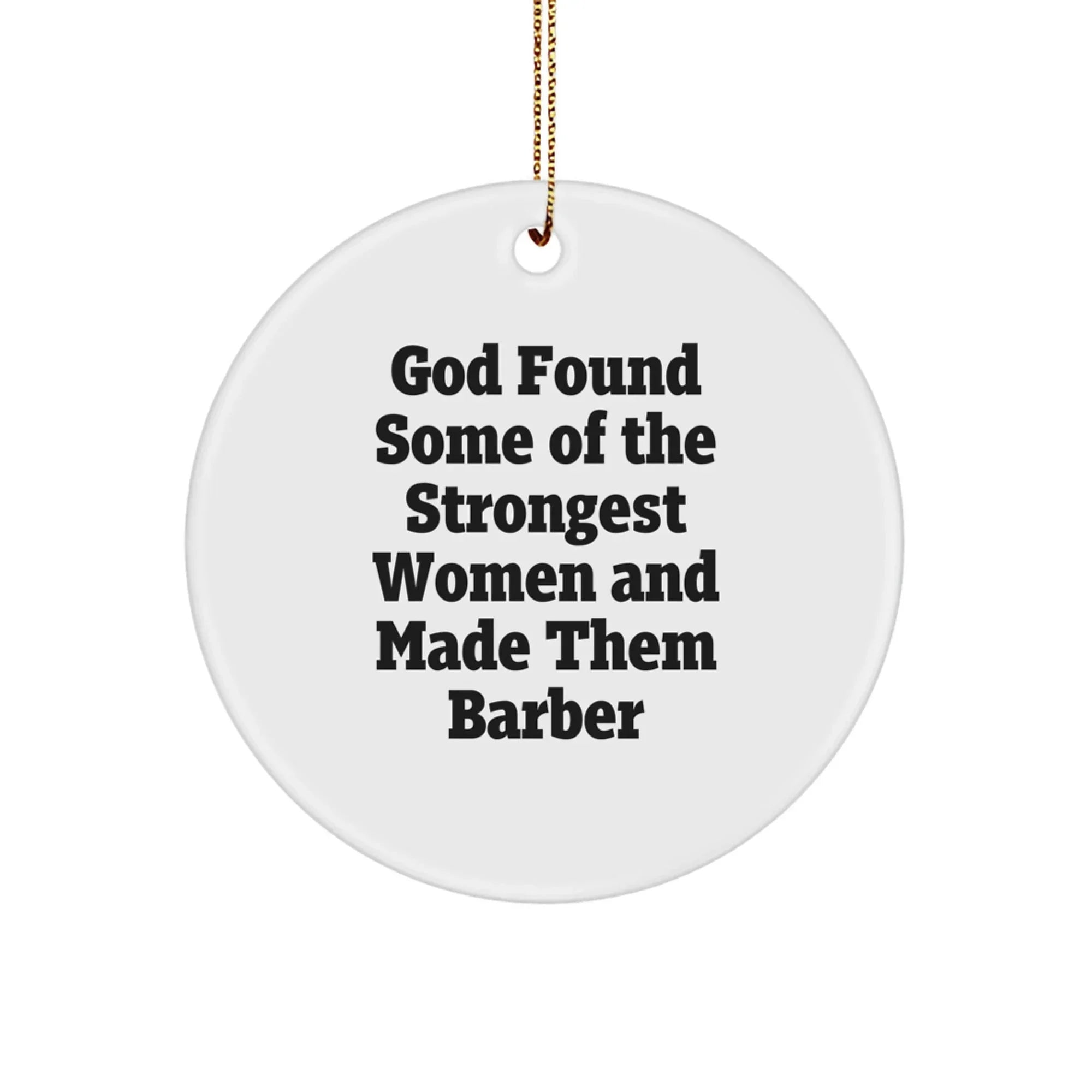 Funny Barber Gifts from Friends - Barber Circle Ornament, Christmas Unique Gifts for Men, Women, Friends and Family