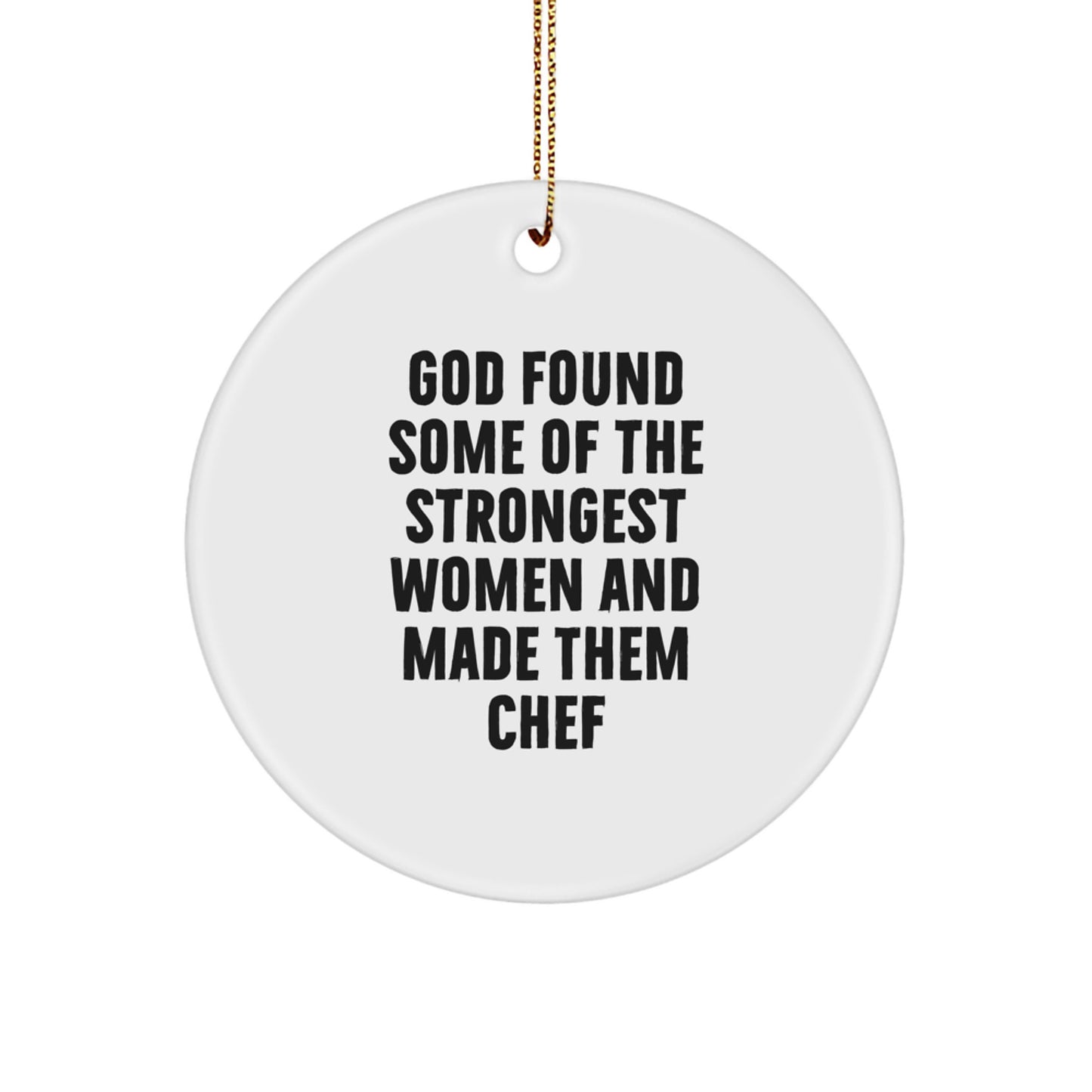 Funny Chef Christmas Circle Ornament Gifts from Friends and Family for Chef Women - Made Them Chef - Image 1