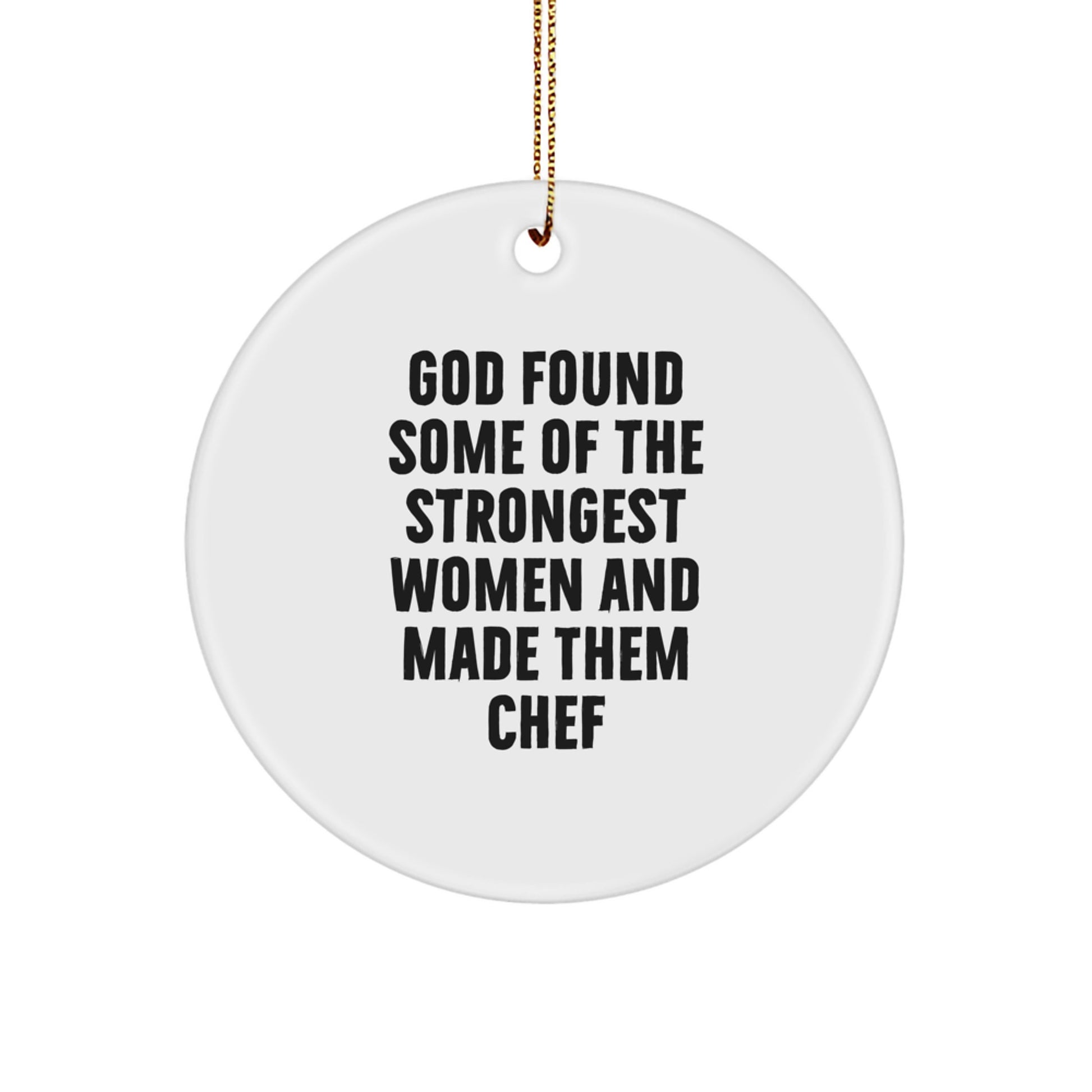 Funny Chef Christmas Circle Ornament Gifts from Friends and Family for Chef Women - Made Them Chef - Image 1