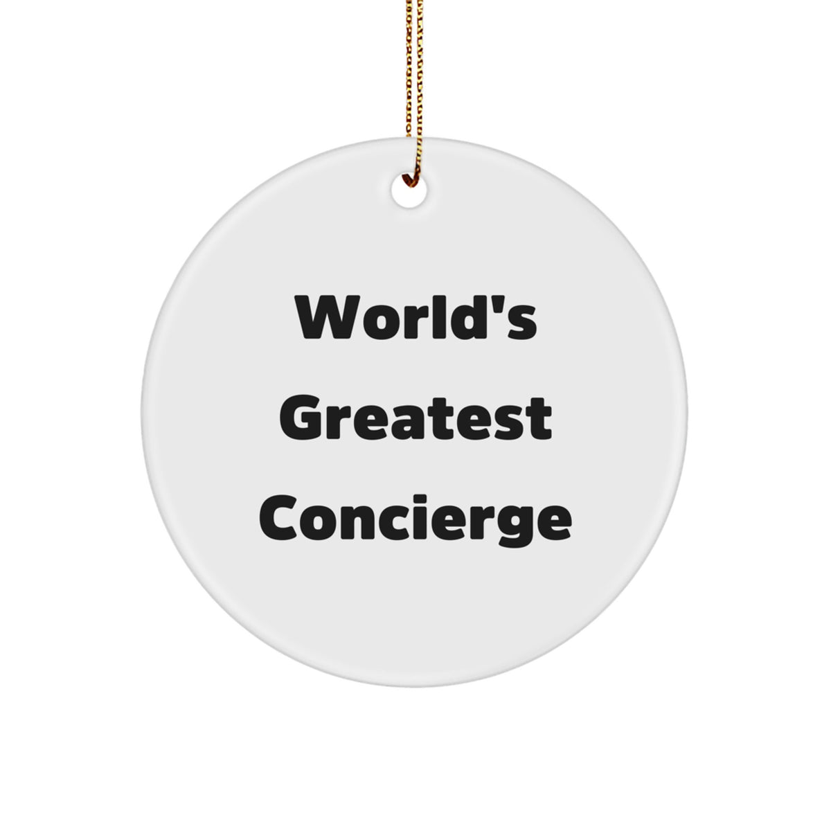 Christmas Gift World's Greatest Concierge Ornament for Her - Present - Image 1