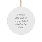 Funny Circle Ornament for Model Railroads Enthusiasts Gifts from Friends to Family at Christmas Unique Gifts - Image 1