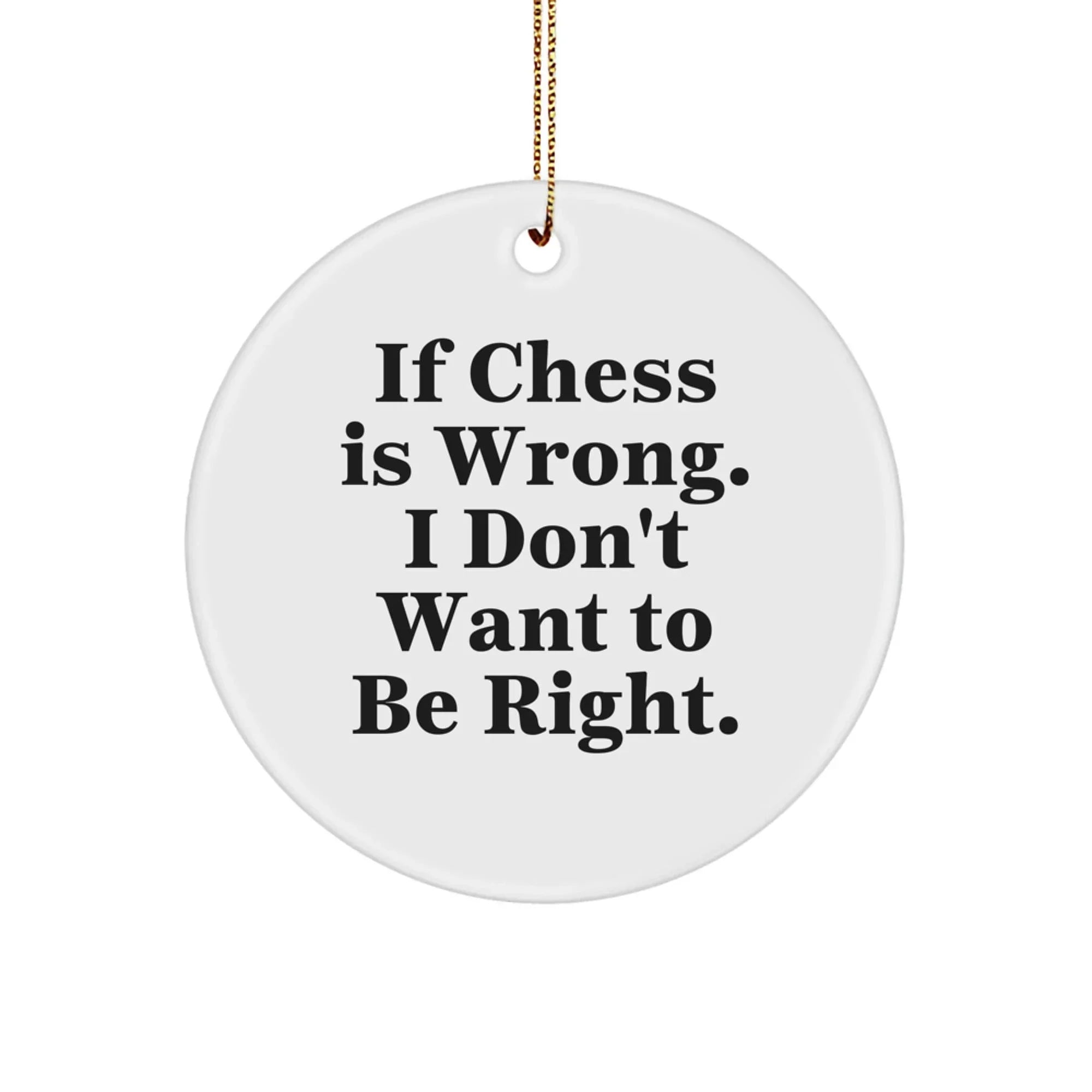 Funny Chess Circle Ornament Gifts from Friends for Christmas