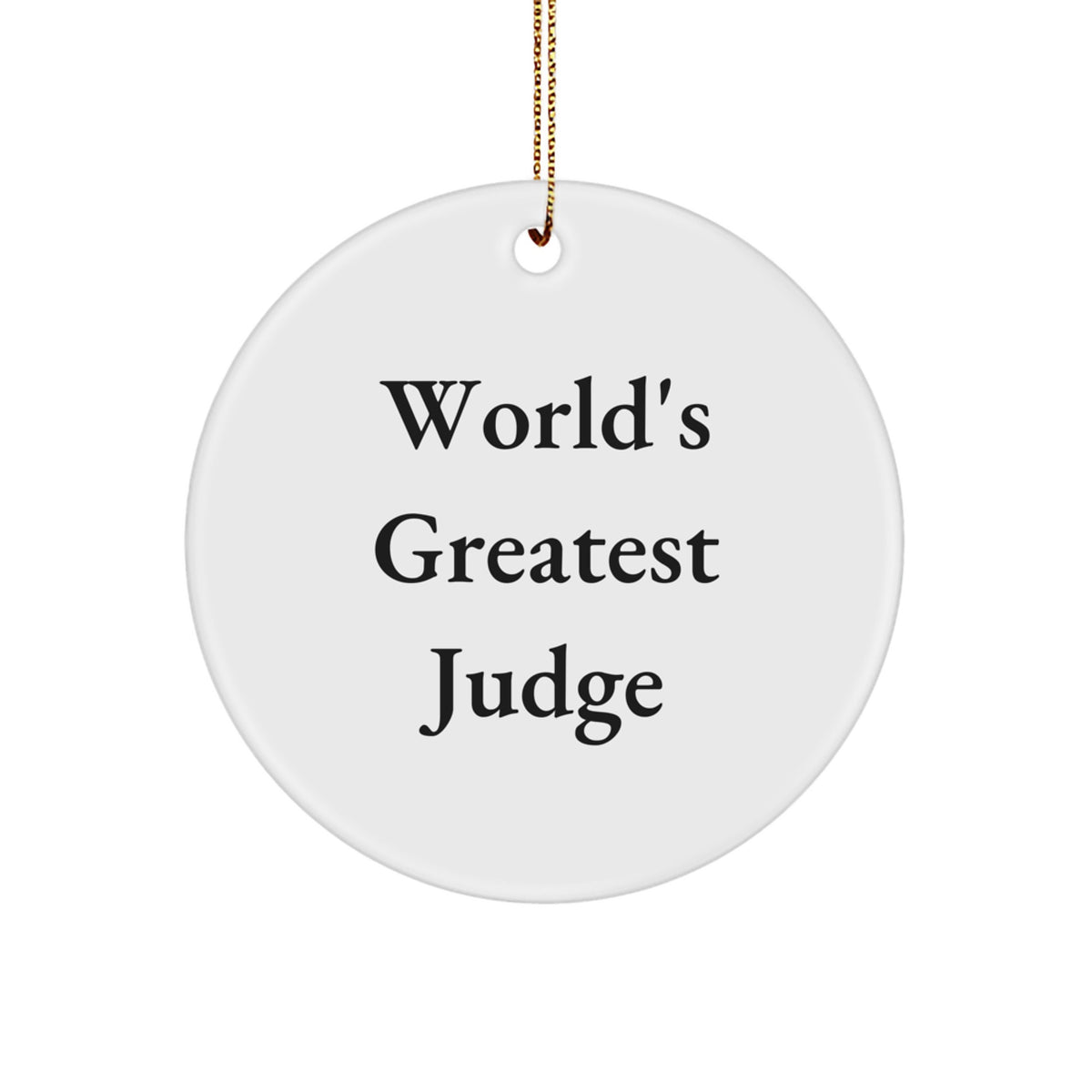 Judge Christmas Ornament World's Greatest Judge Gift for Family - Image 1