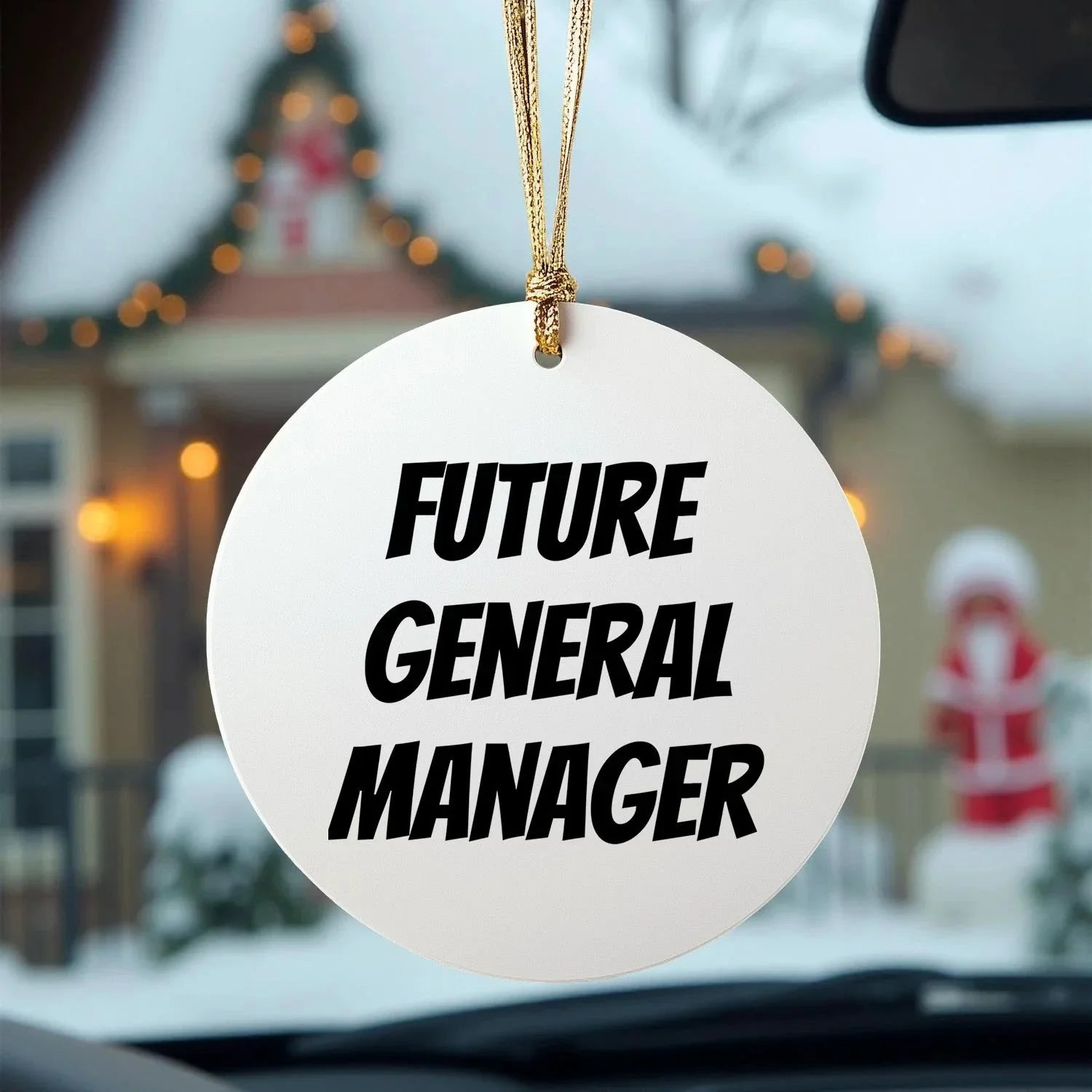 Funny General Manager Christmas Unique Circle Ornament - Future General Manager Gifts
